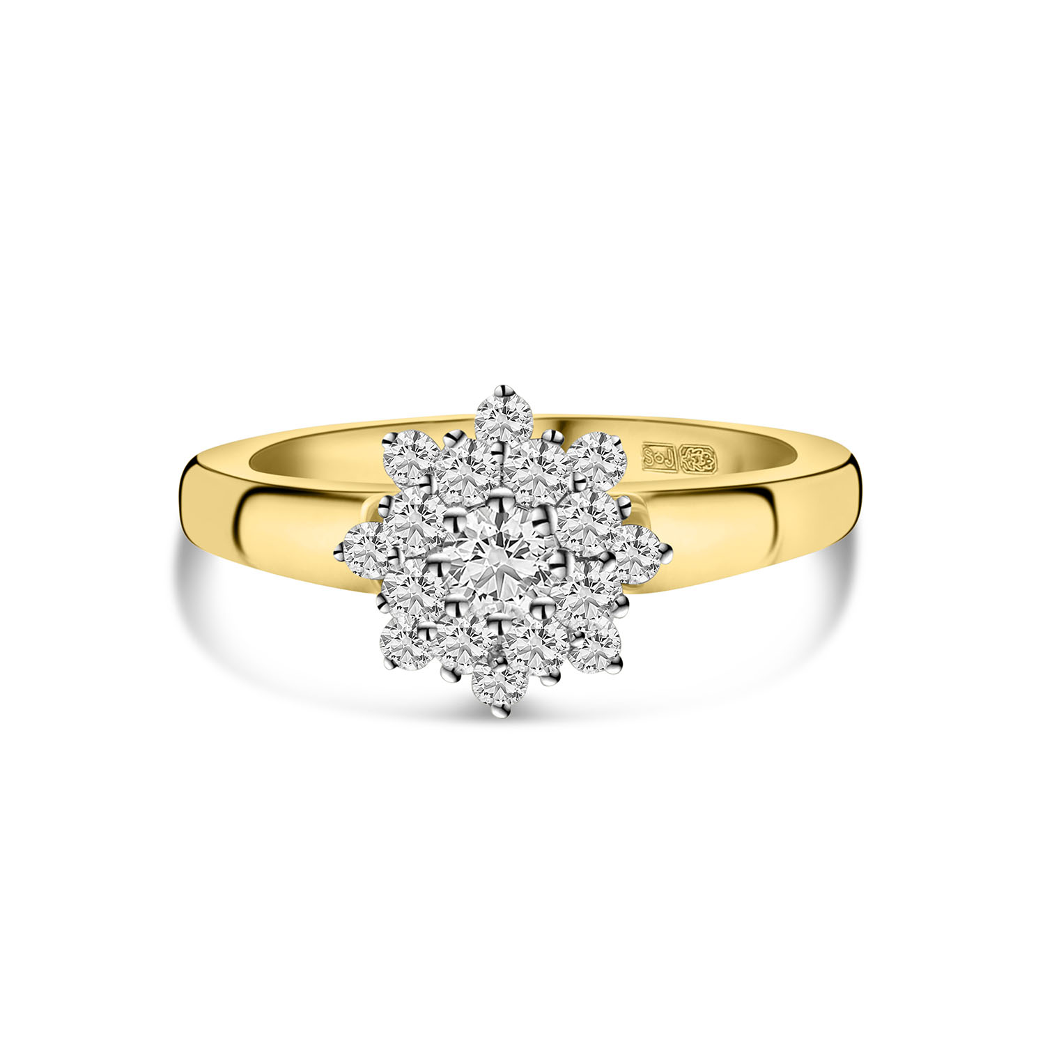 Geelgouden ring met lab grown diamant R404-R41988-LG-Y