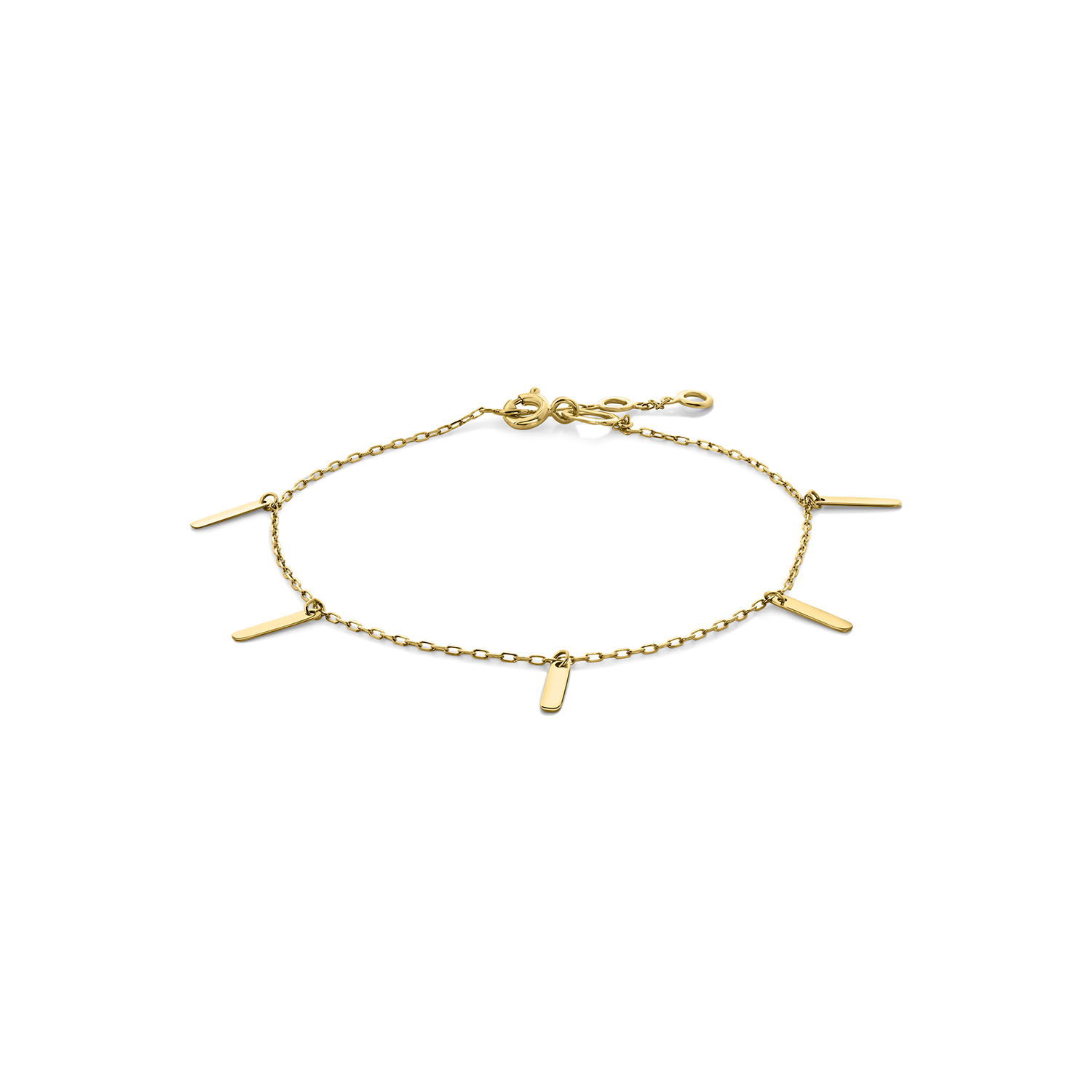 Geelgouden bedelarmband met staafjes B137-60320-Z-Y