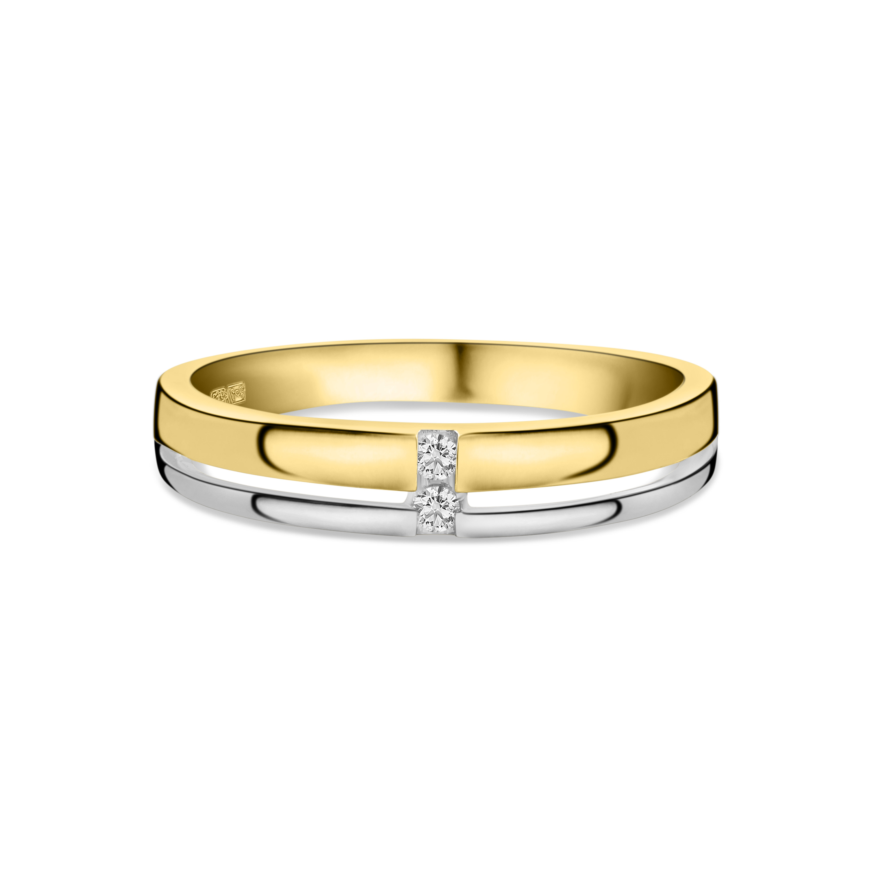 Bicolor ring met diamanten R480-RR110050ADI-YW