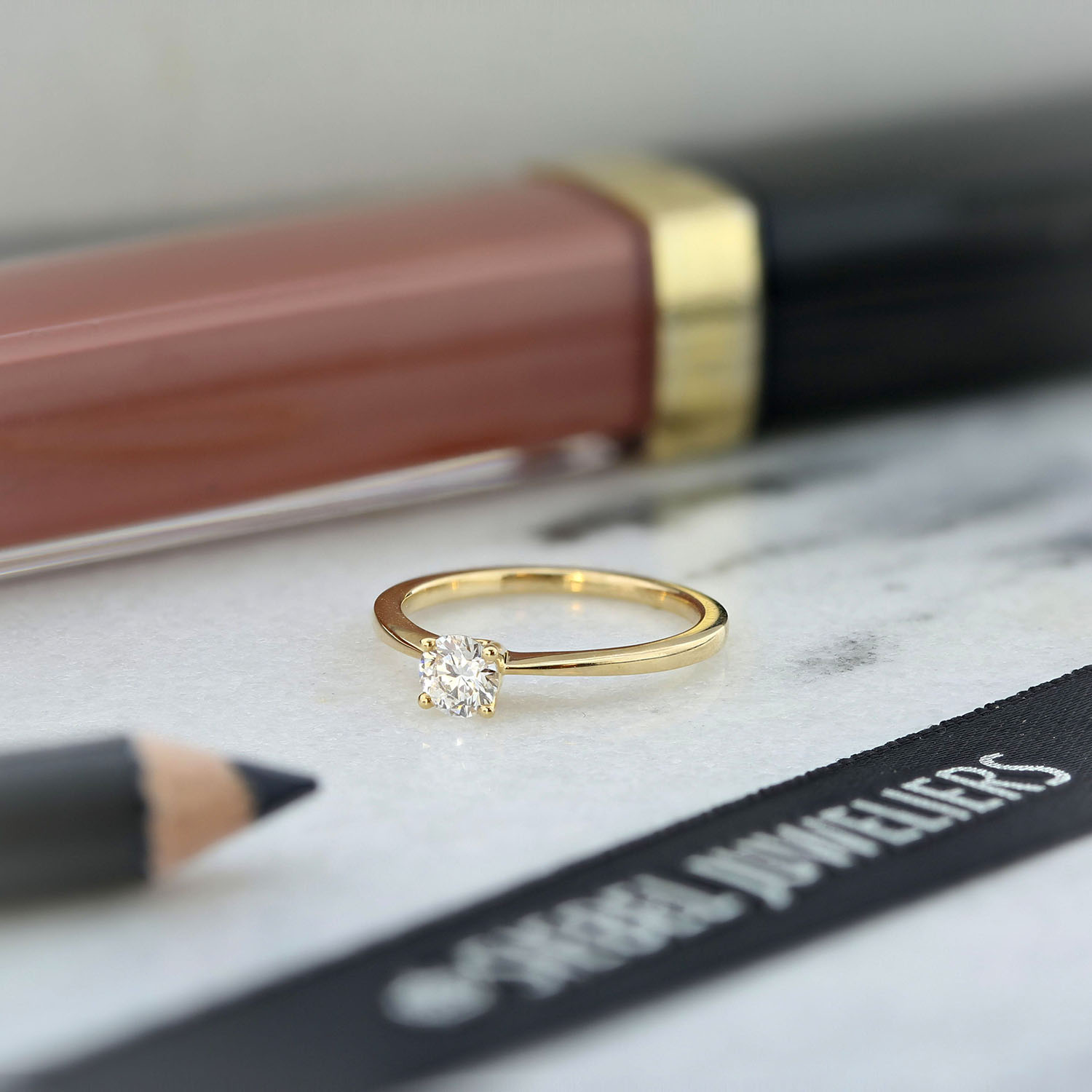 Geelgouden ring solitair met lab grown diamant R159-R23MK0003-LG-030-Y