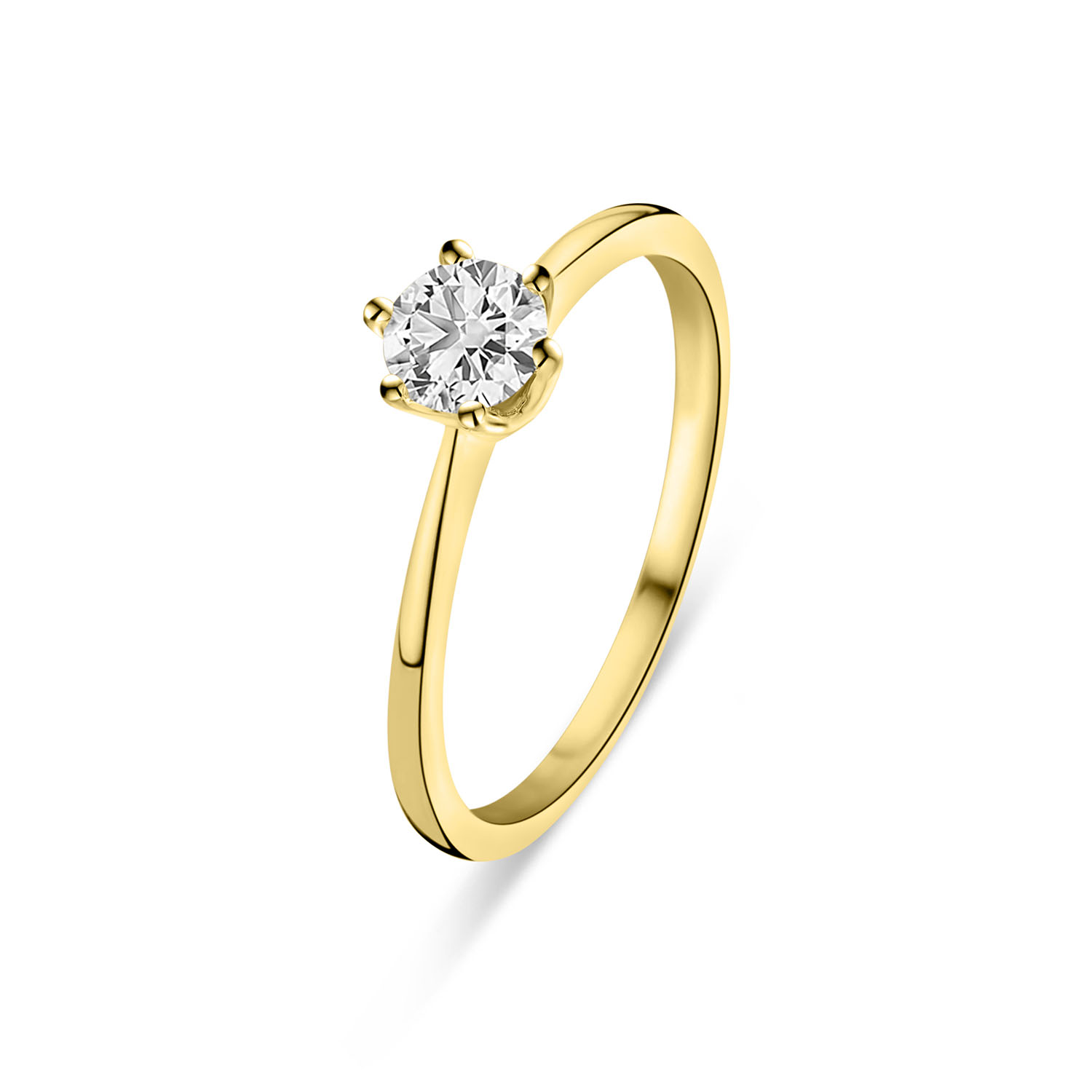 Geelgouden ring solitair met lab grown diamant R159-R23KG0397E-LG-050-Y