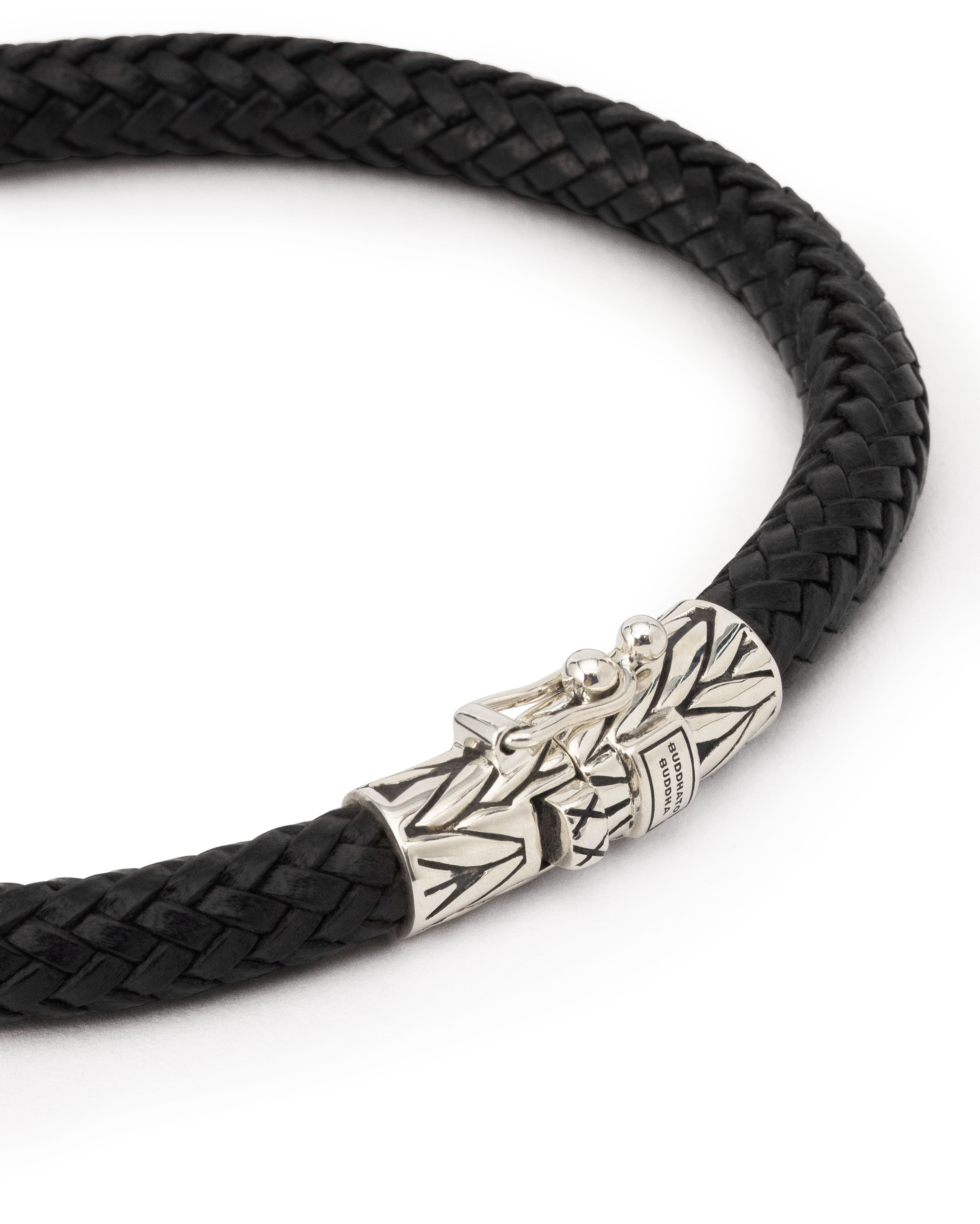 Armband Ellen van leer en sterling zilver 149BL