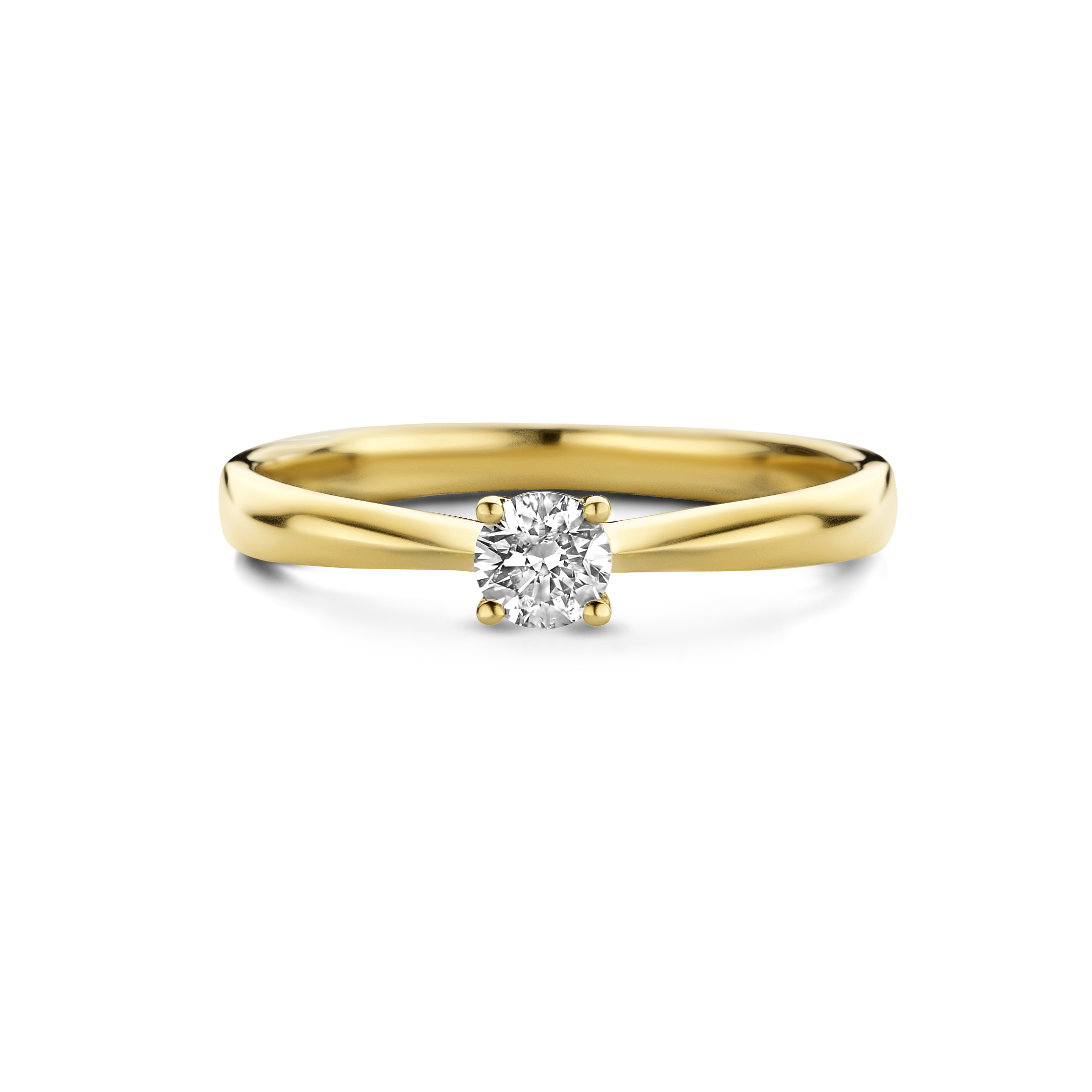 Geelgouden diamanten solitair ring 41685046