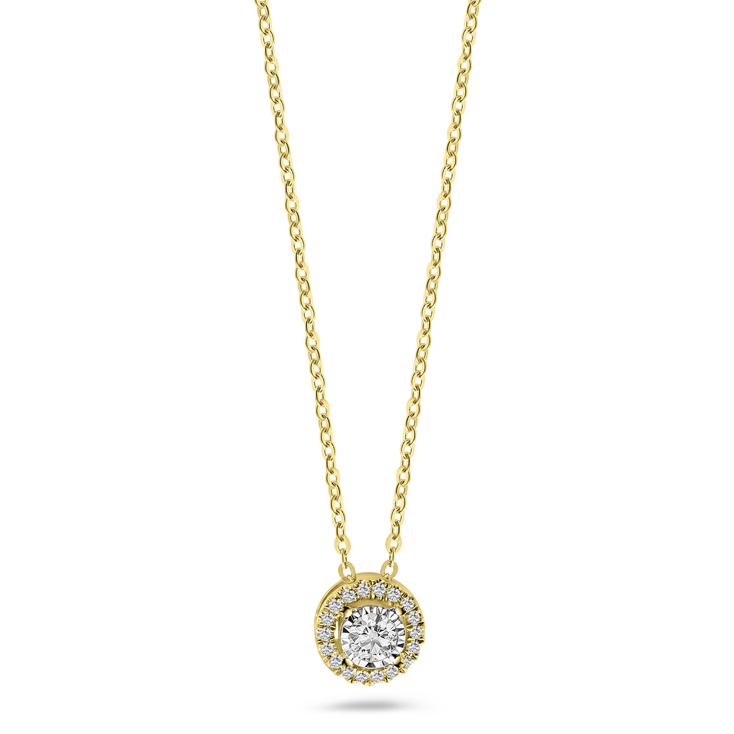 Geelgouden ketting met lab grown diamanten N159-3269907000351-LG-YW