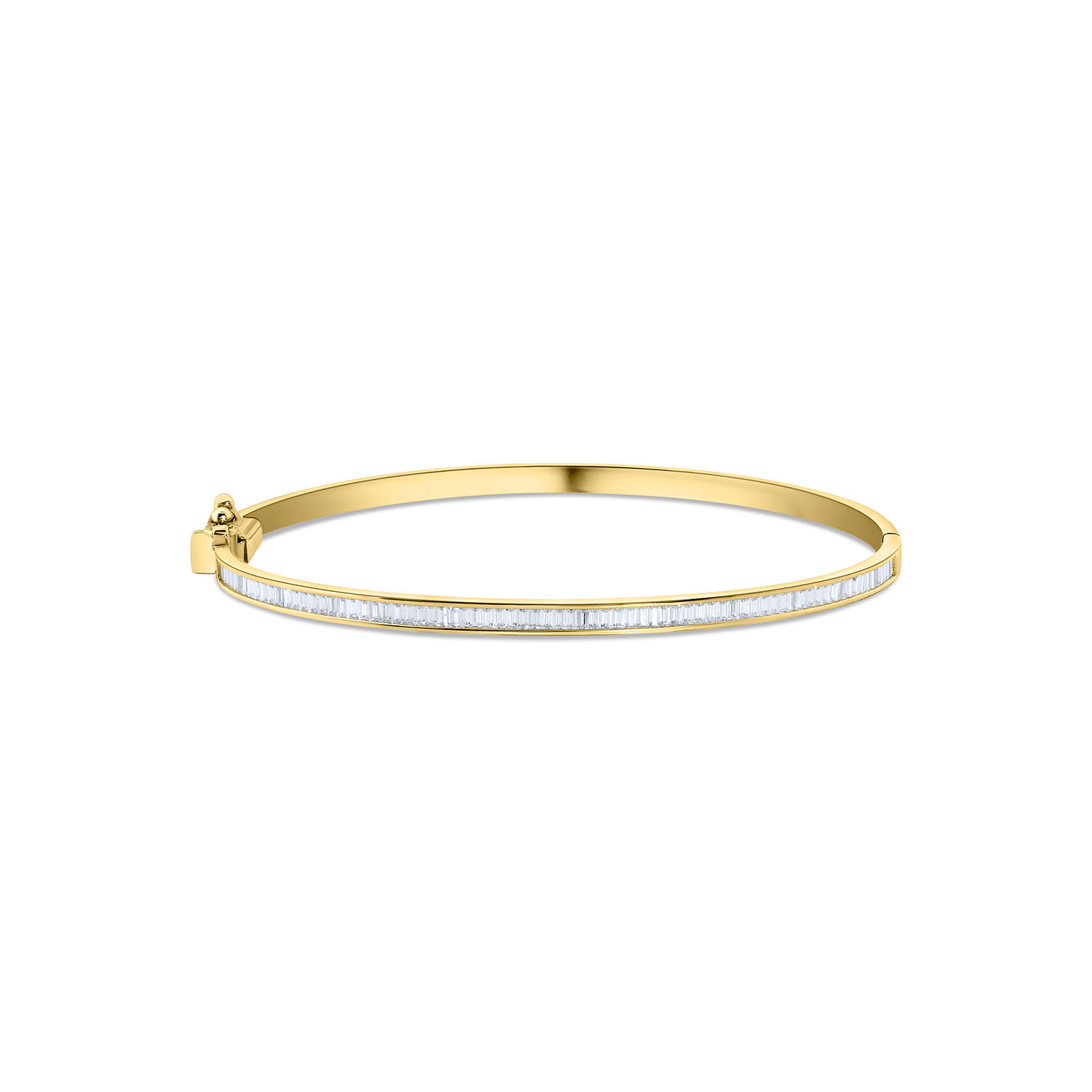 Geelgouden bangle met zirkonia B122-XCTB0765-FCZ-Y