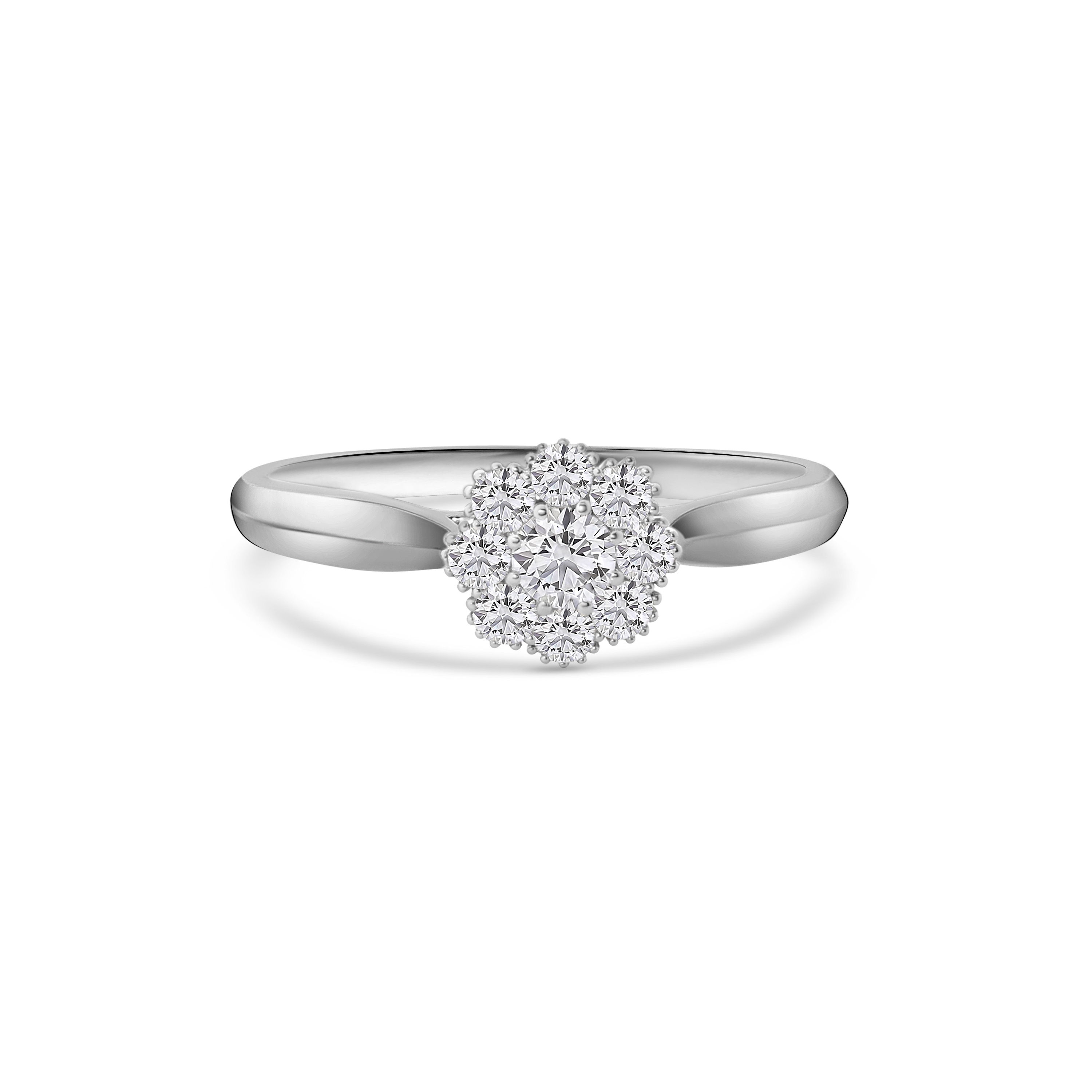 Witgouden ring met lab grown diamant R138-RG44211-CV-W