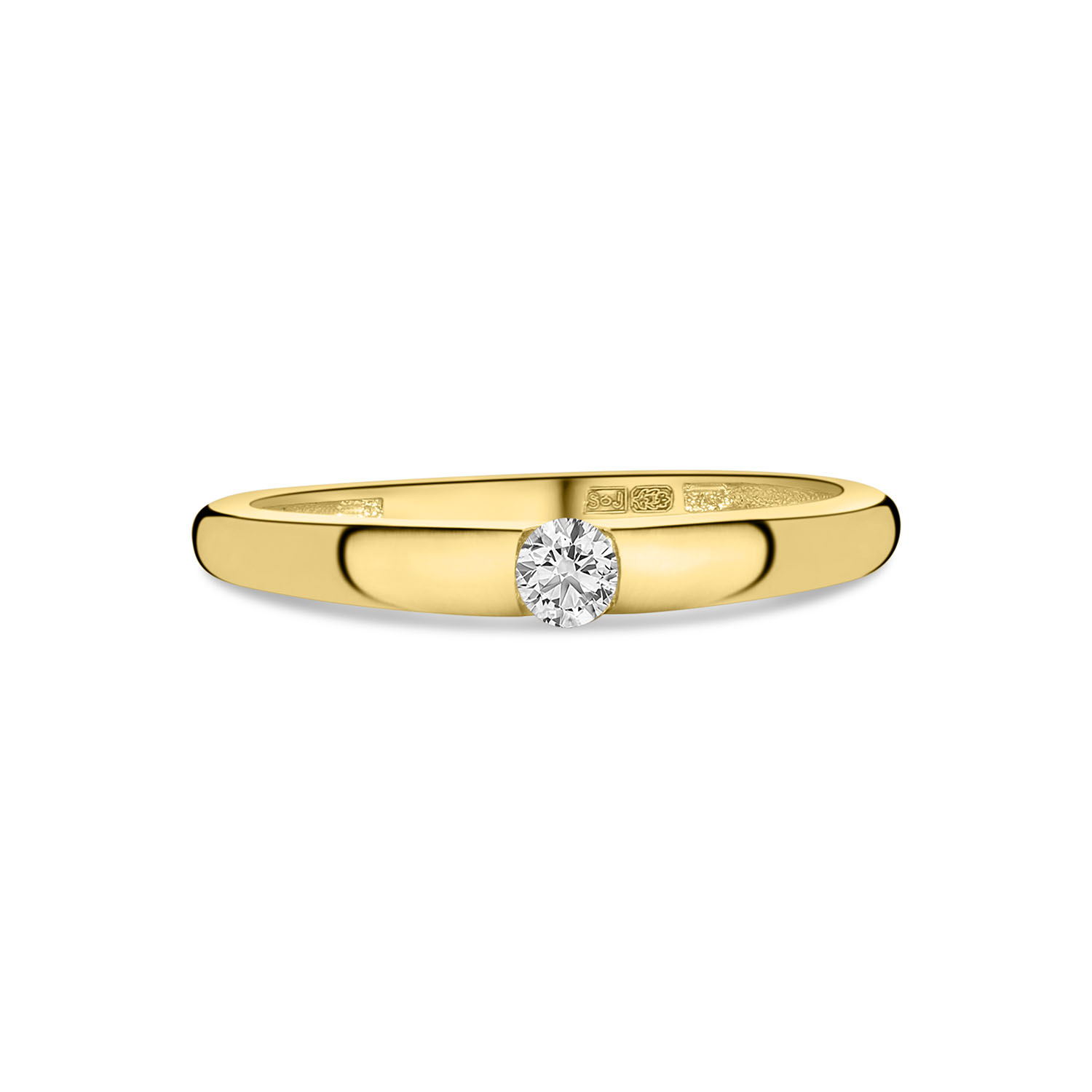 Geelgouden ring met zirkonia R122-VX4-VX3SZR0331-FCZ-52-Y