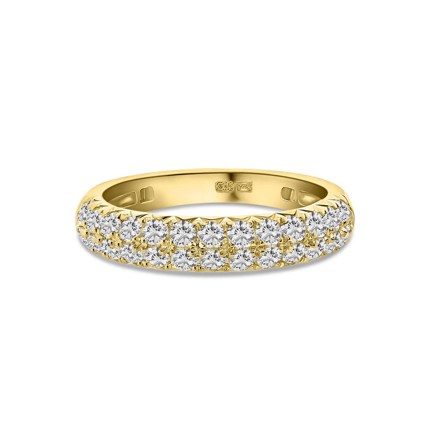 Geelgouden ring met lab grown diamanten R177-GUFROC9383G-LG-Y