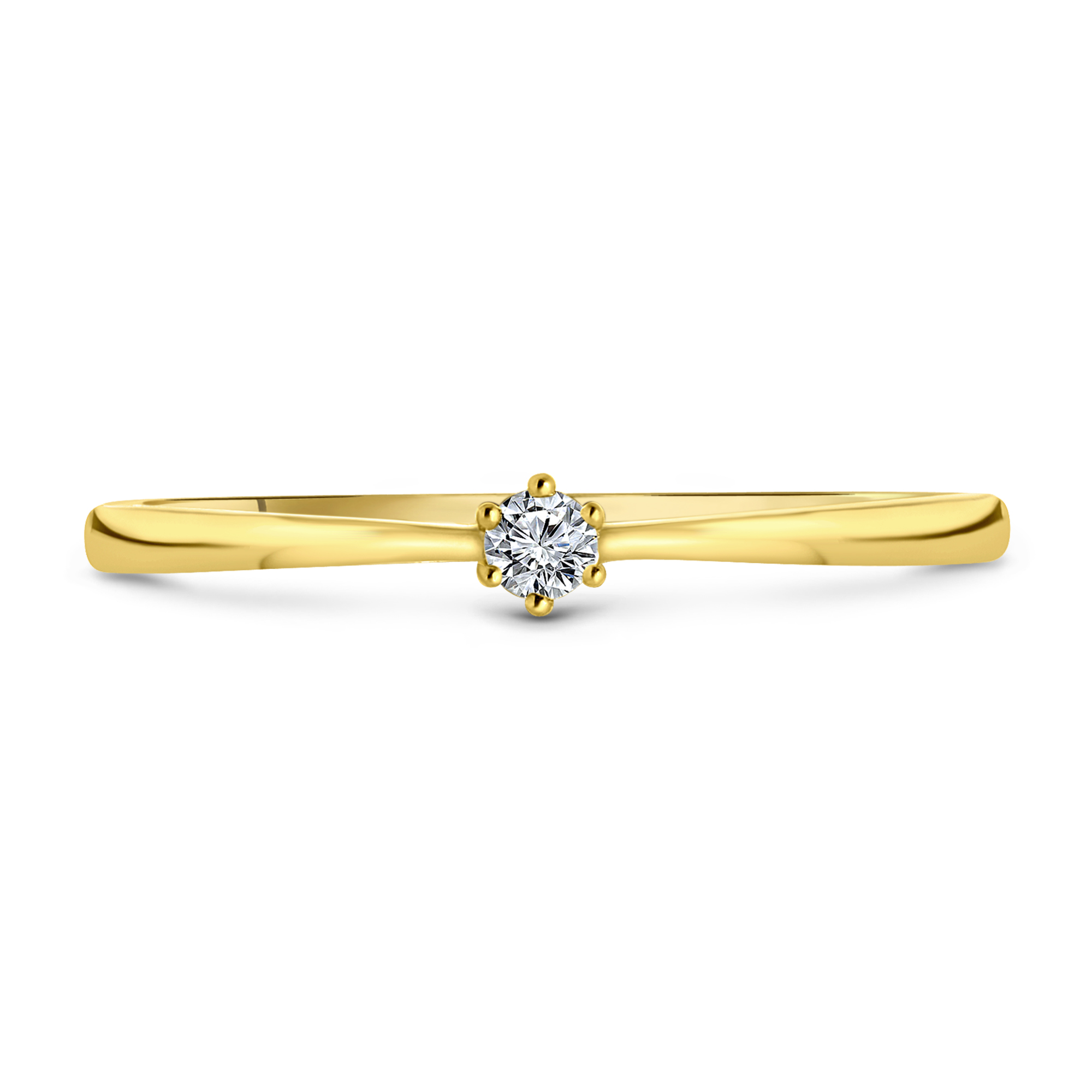 Geelgouden diamanten solitair ring 42518652