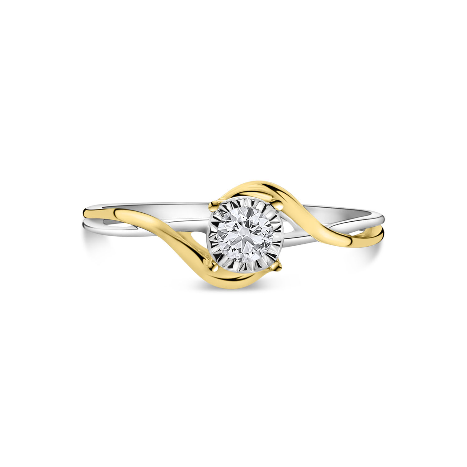 Bicolor ring met lab grown diamant R159-R23KG0333-LG-YW (2)