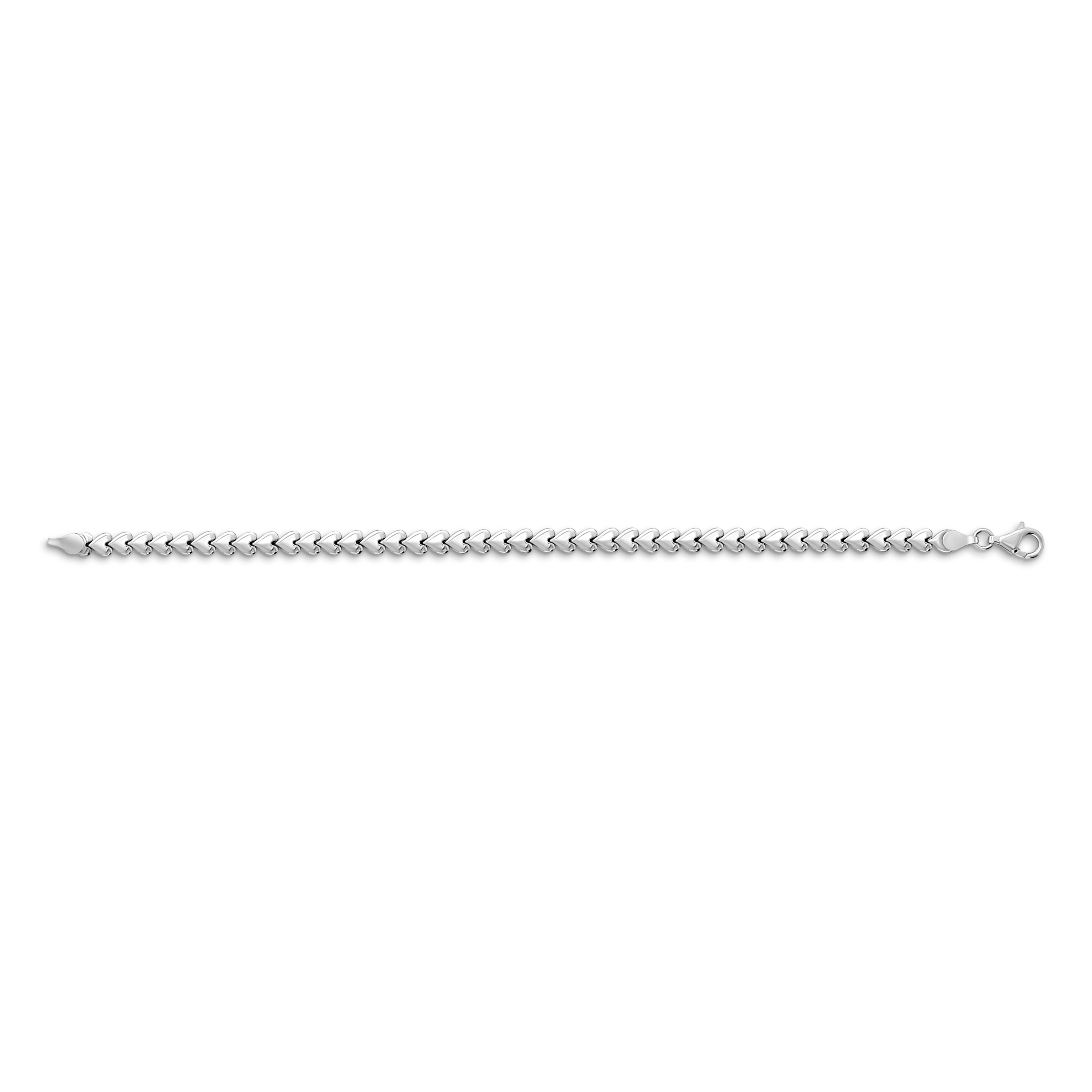 Sterling zilveren hartvormige armband FS607-512R