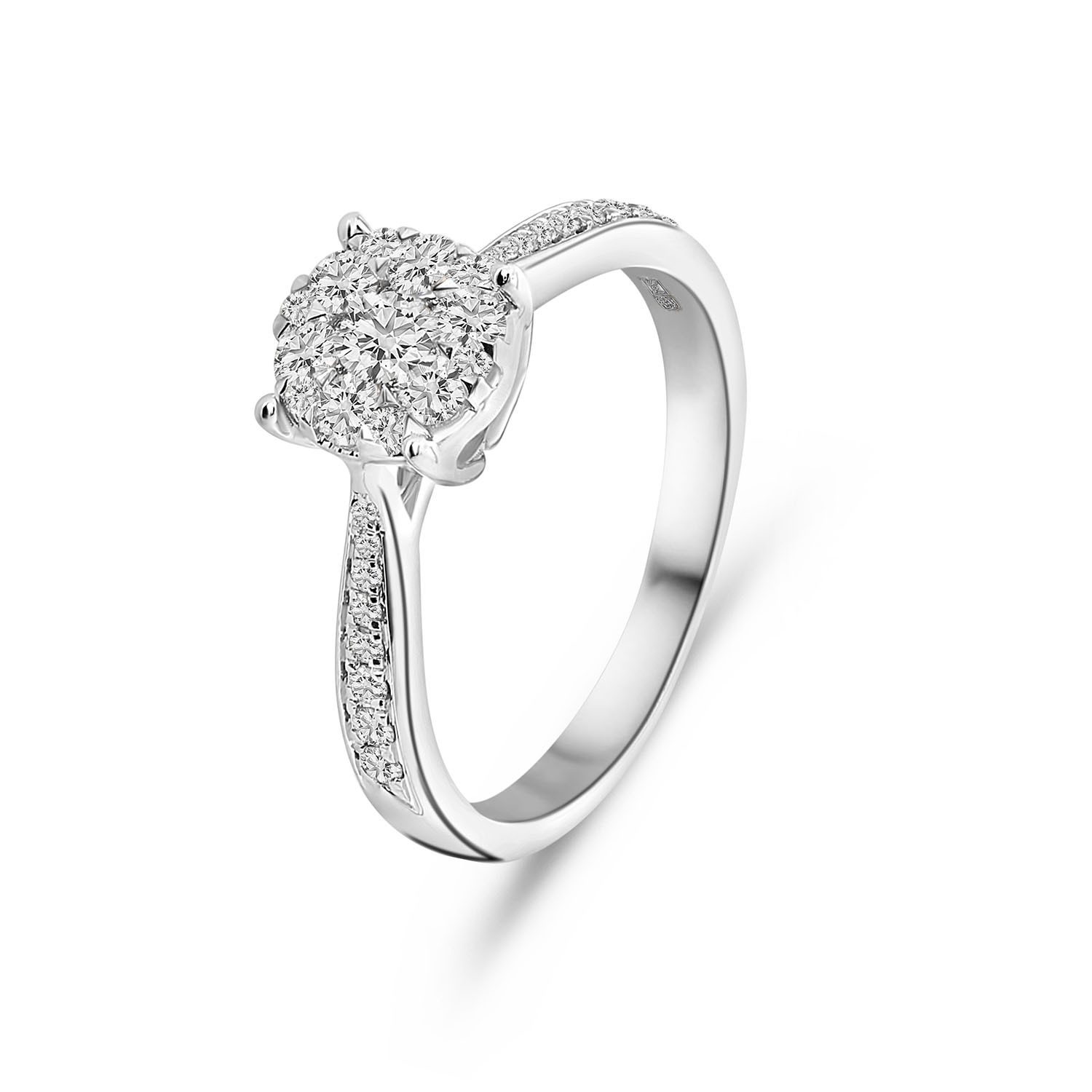 Witgouden ring met diamant R138-RG76249-W