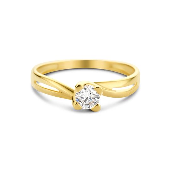 Geelgouden ring met zirkonia R122-X-XSZR0334-FCZ-Y