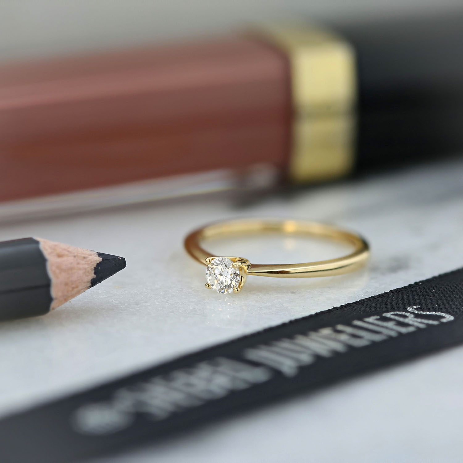 Geelgouden ring met Lab grown diamant R159-R23MK0002-LG-020-Y