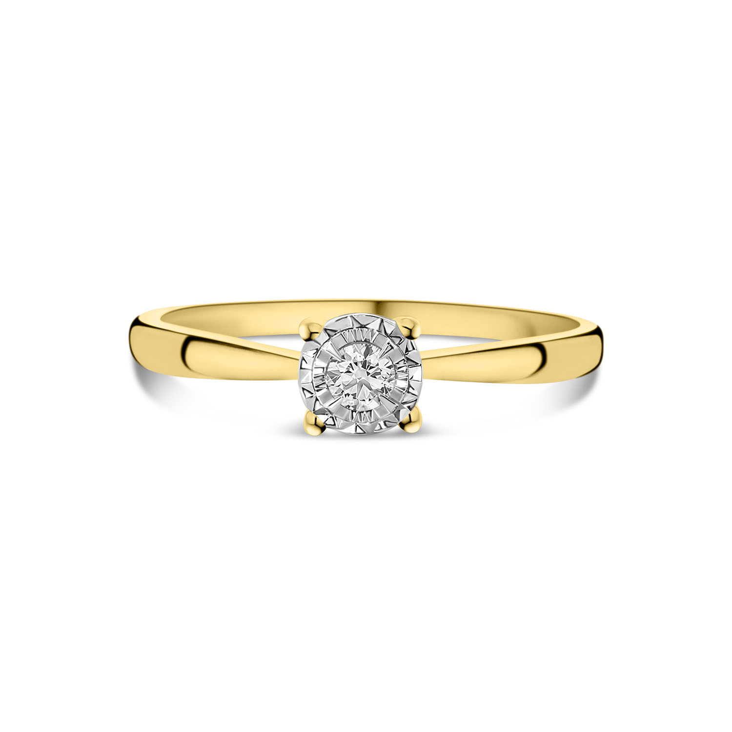 Geelgouden ring met diamant R480-RR230108ADI-YW