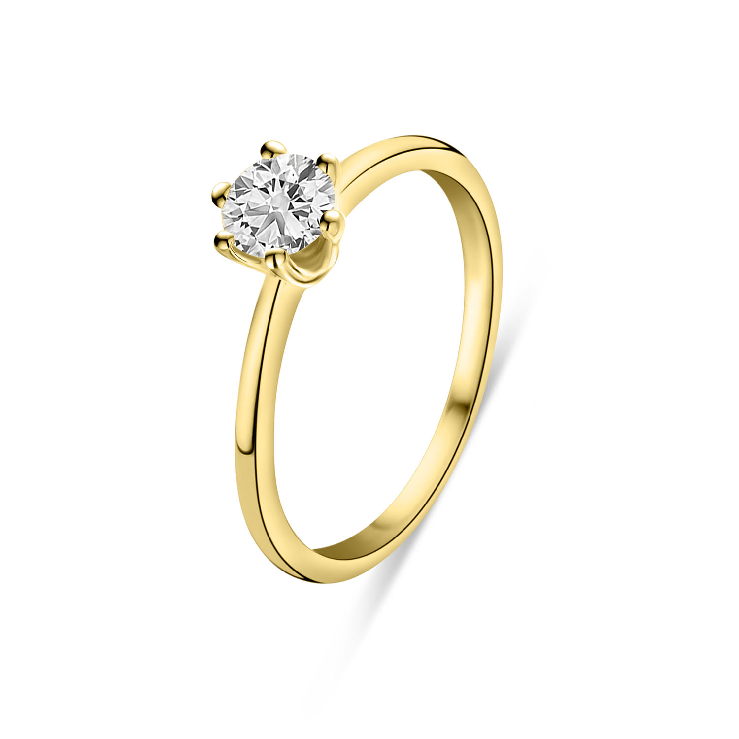 Geelgouden ring solitair met lab grown diamant R159-R23KG0397F-LG-060-Y