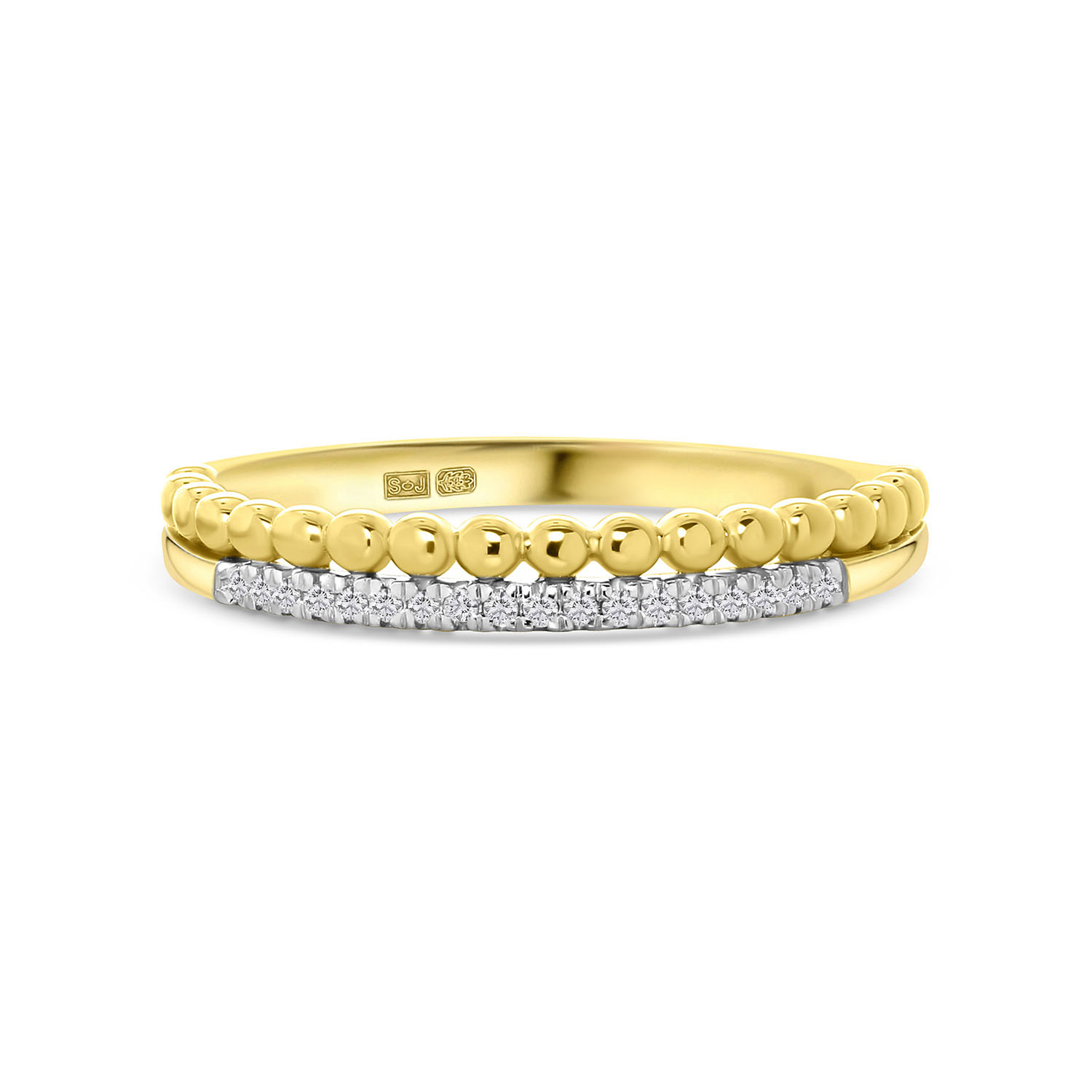 Geelgouden ring diamanten R404-R44264-Y