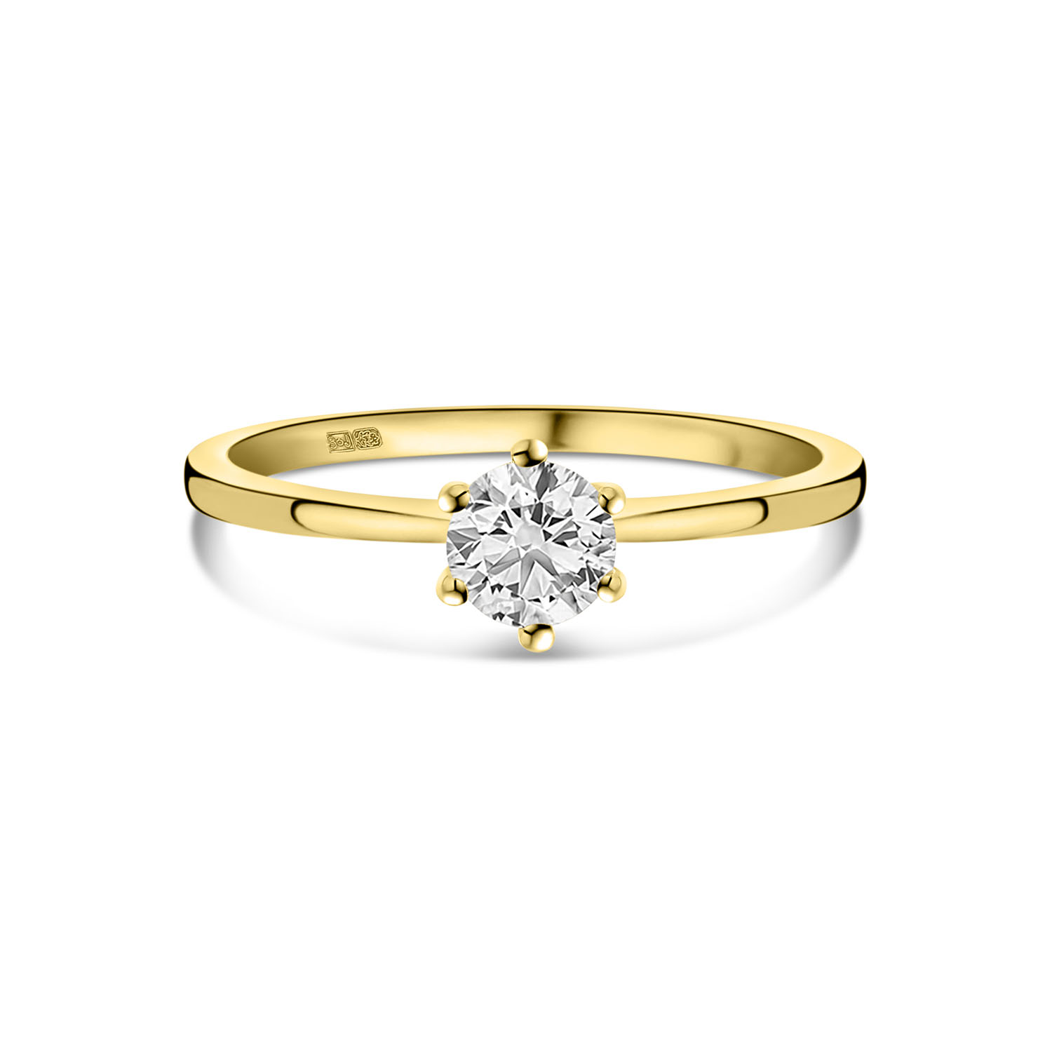 Geelgouden ring solitair met lab grown diamant R159-R23KG0397E-LG-050-Y