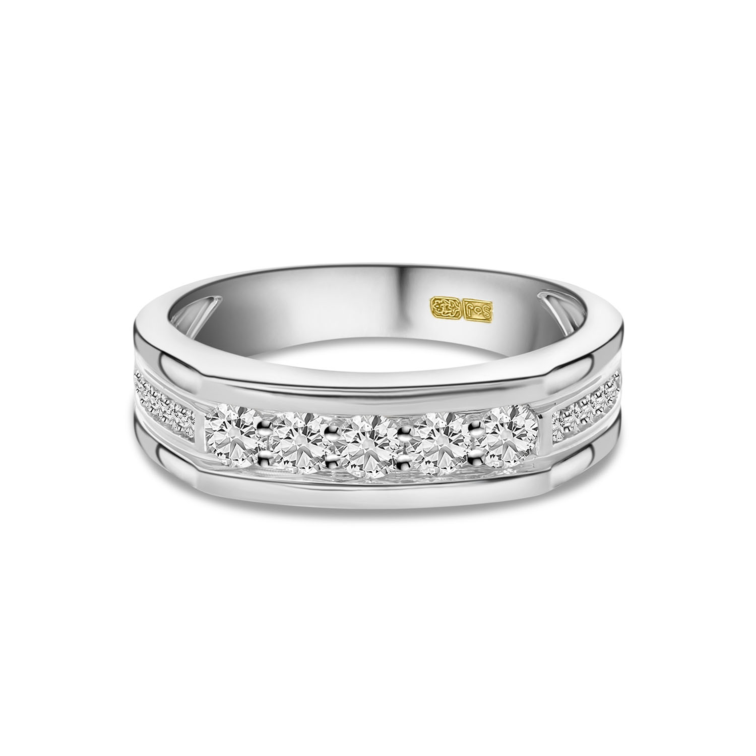 Witgouden heren ring met lab grown diamanten R177-GEHT4346GQ-LG-W