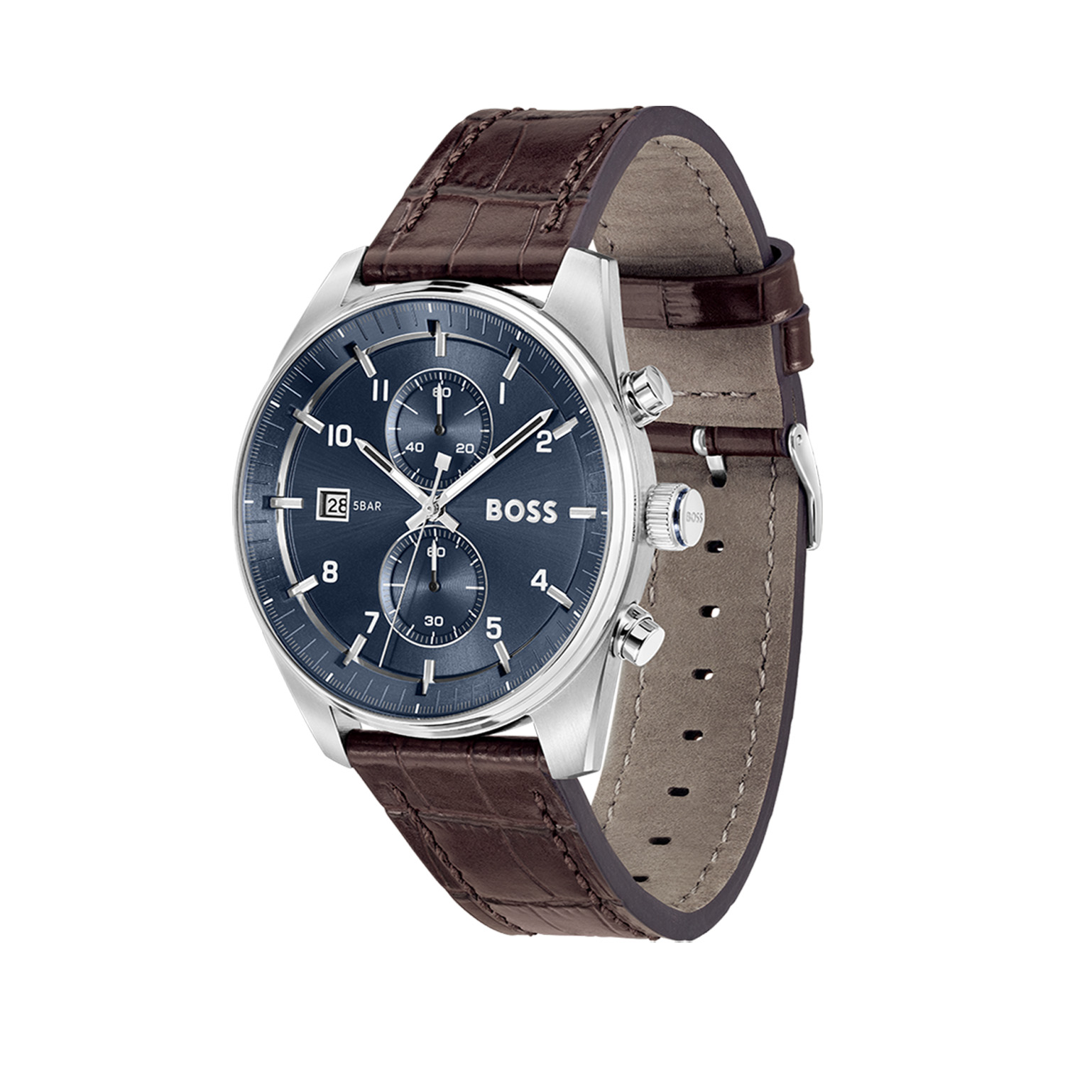 Herenhorloge Skytraveller Leer - HB1514194