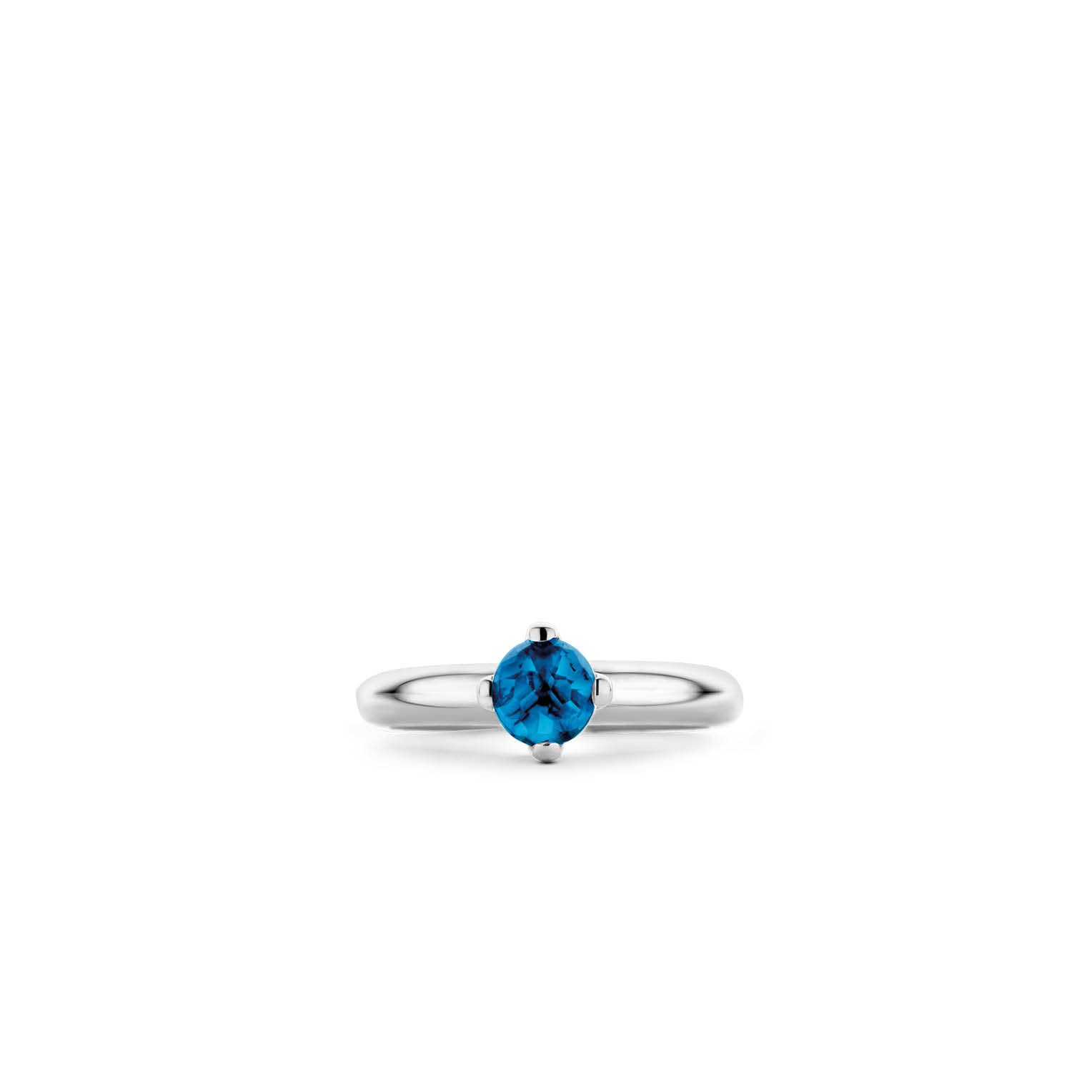Ring van sterling zilver met blauwe steen 12126DB