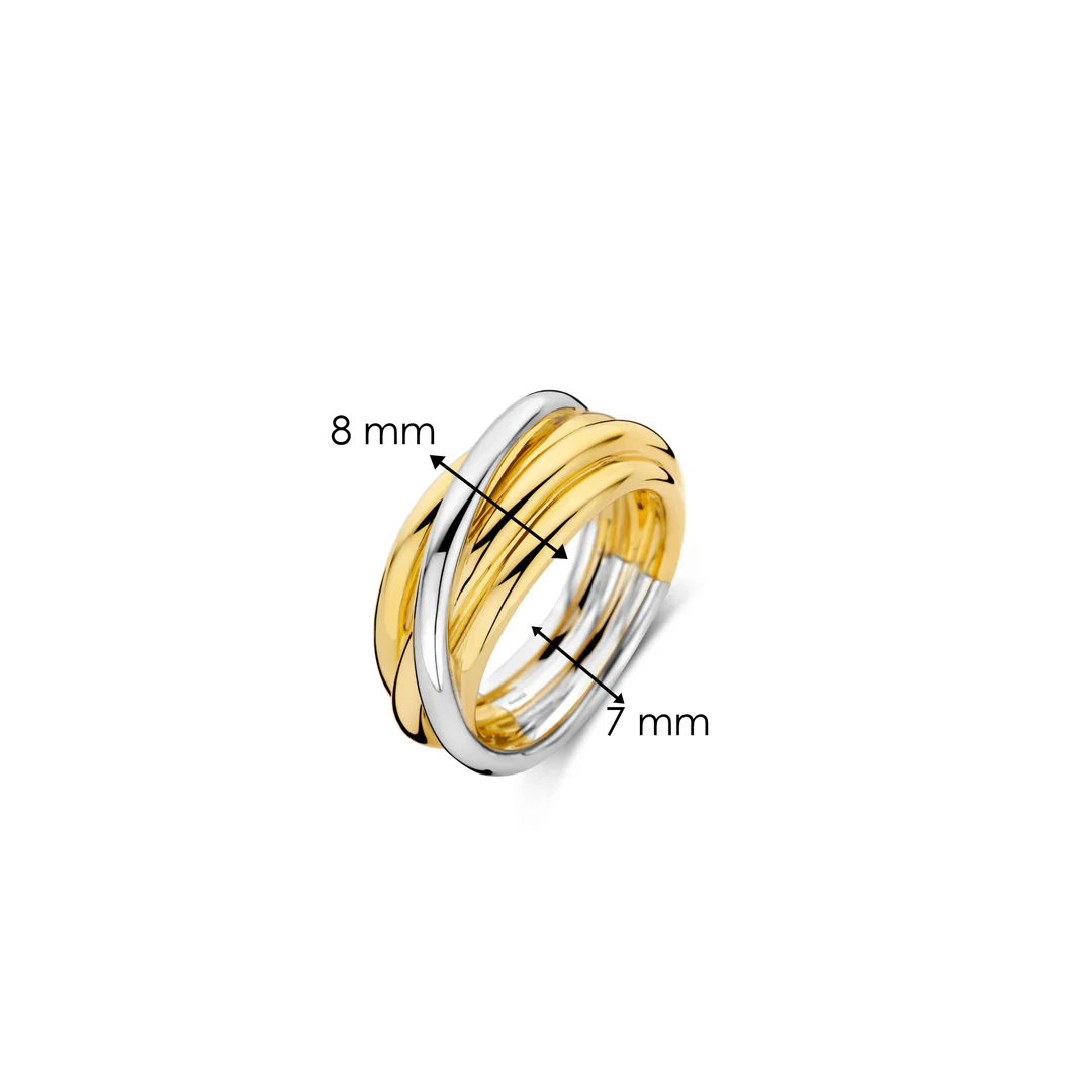 Ring van gold plated sterling zilver 12056SY