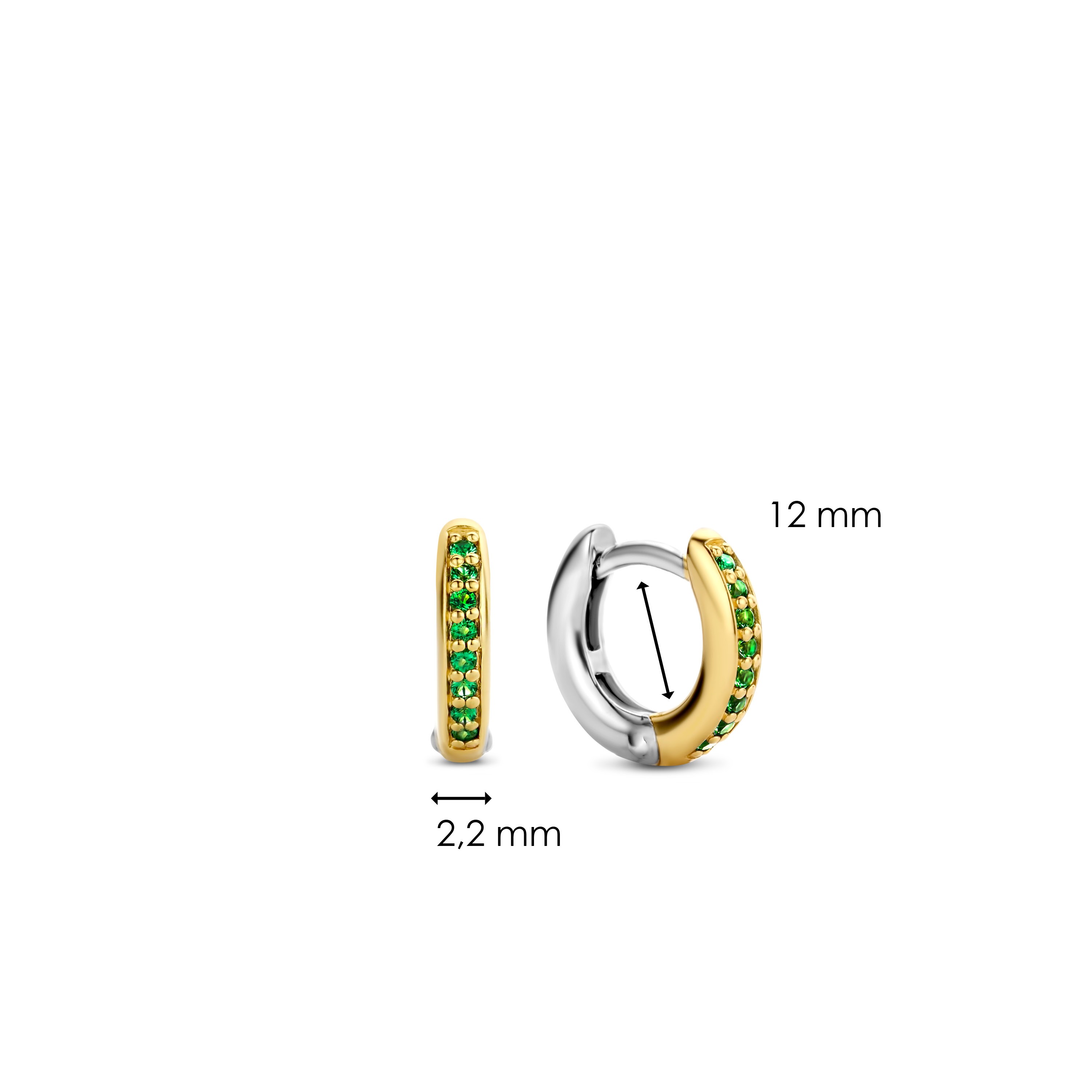 Sterling Zilveren oorringen met zirkonia 7811EM