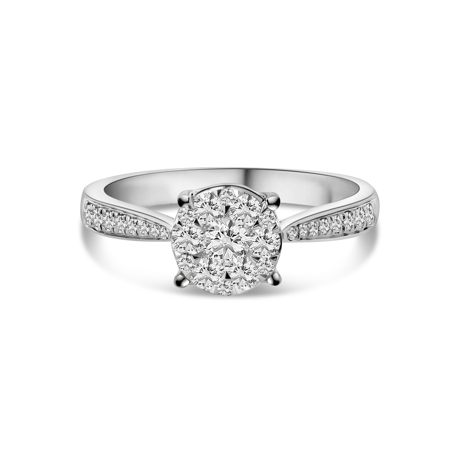 Witgouden ring met diamant R138-RG76249-W