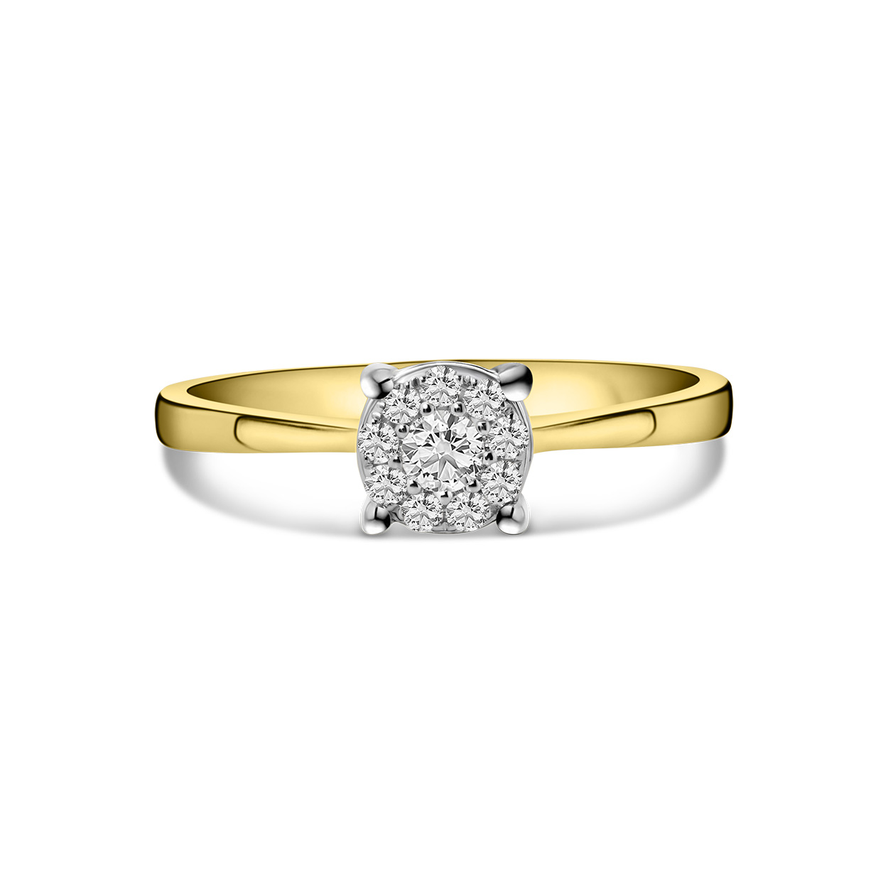 Geelgouden ring met lab grown diamanten R092-41197R055-LG-Y