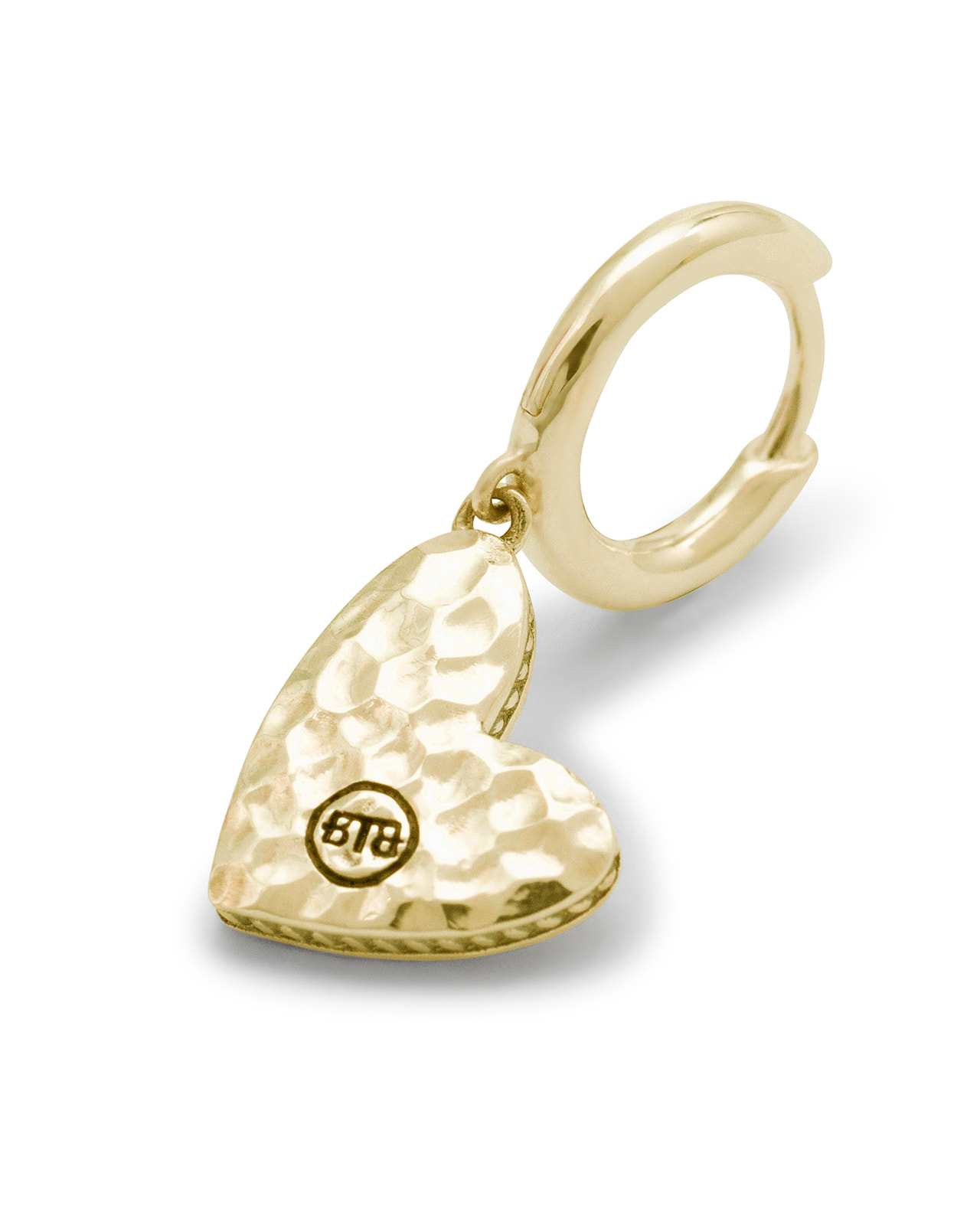 Oorring Heart enkel stuk gold plated - 916 ONE