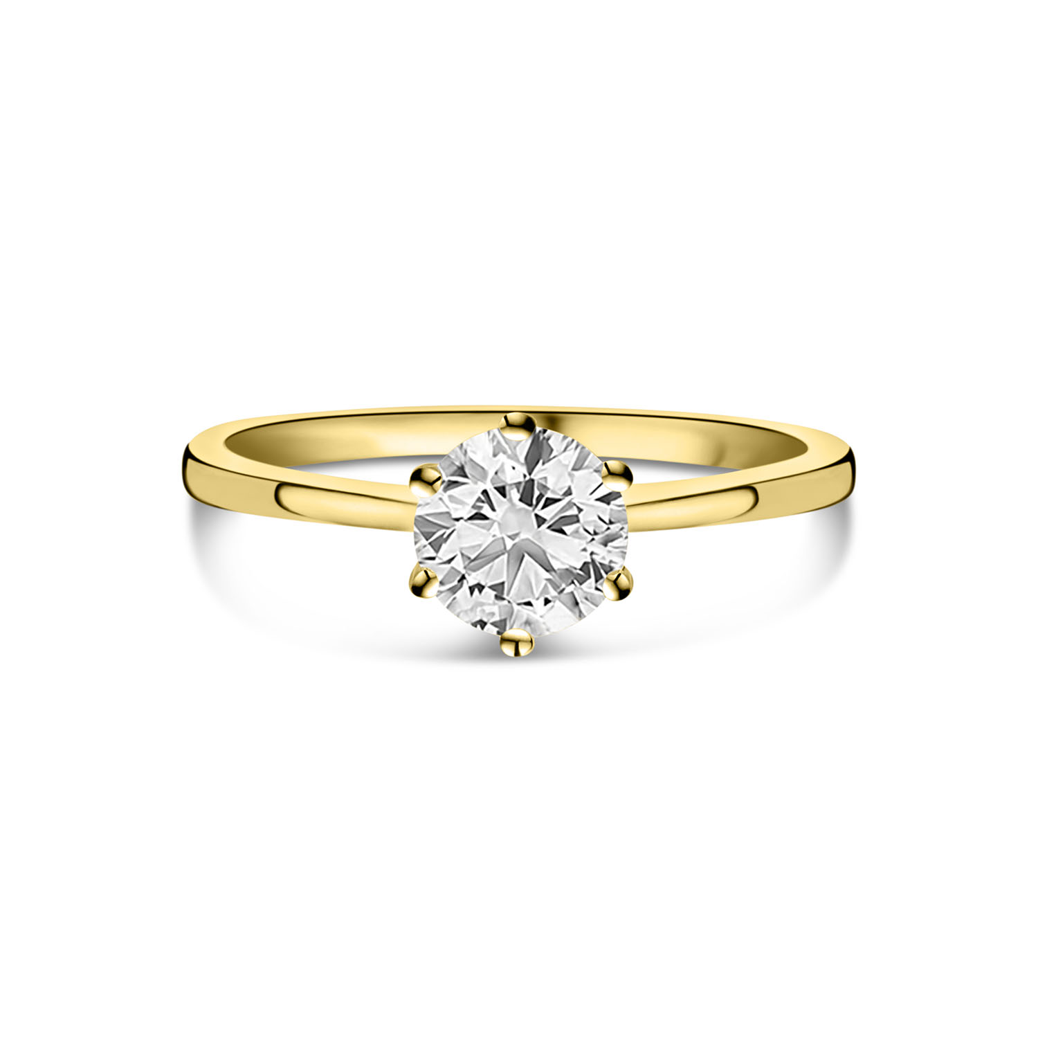 Geelgouden ring solitair met lab grown diamant R159-R23KG0397H-LG-100-Y