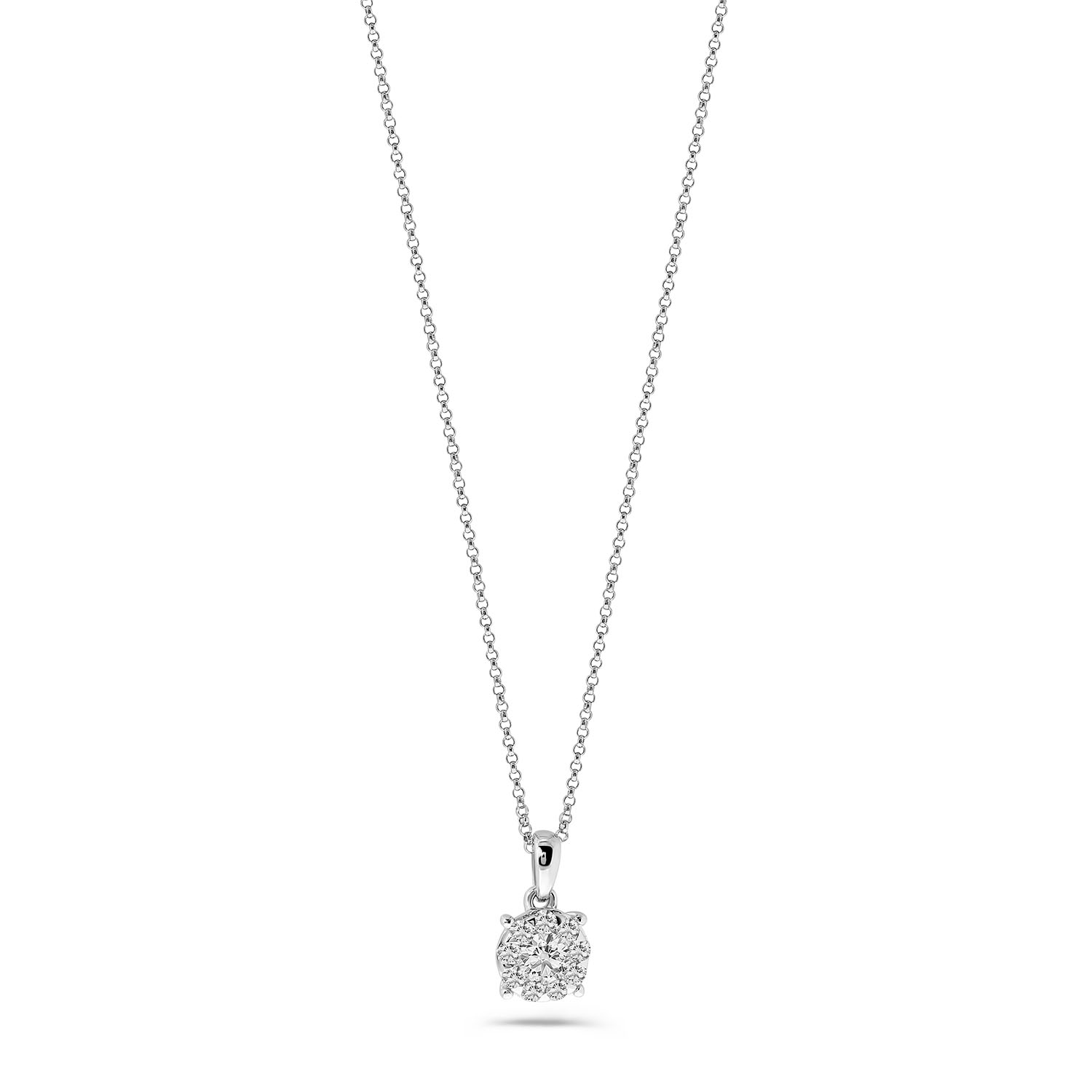 Witgouden collier met lab grown diamanten 0.27 ct. N480-NR010310ADI-LG-W