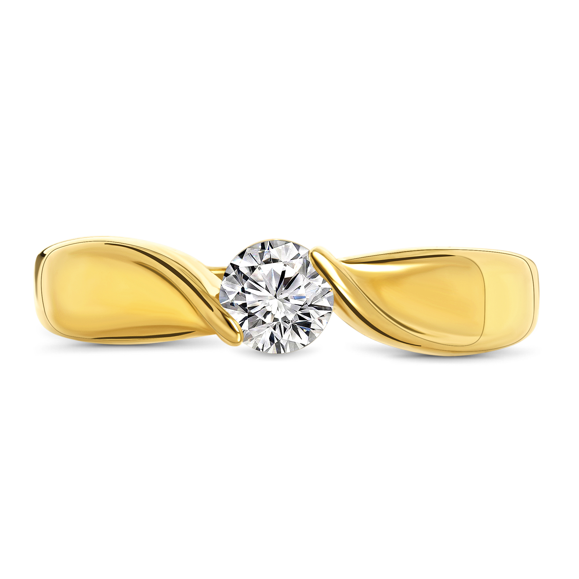 Geelgouden ring met zirkonia R03-59868-Z-Y