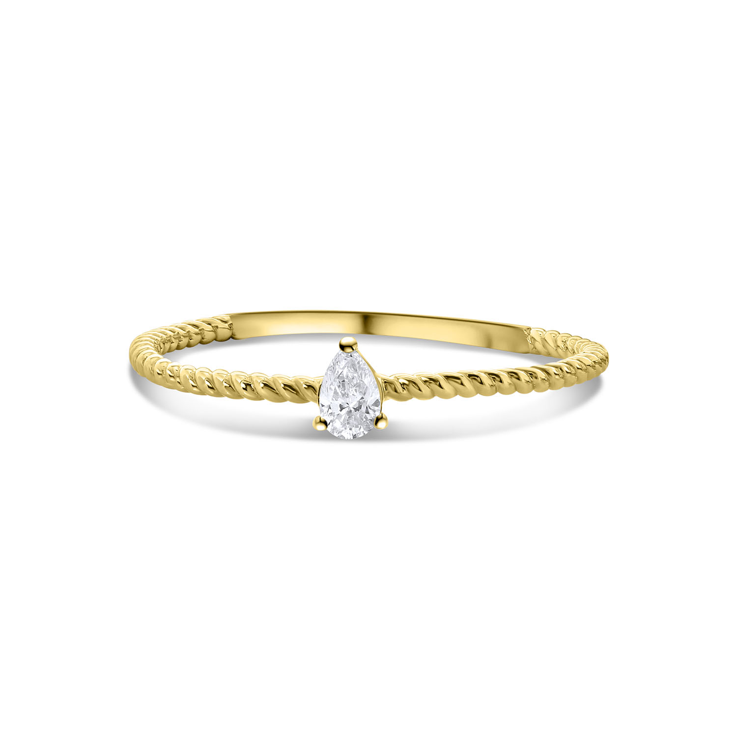 Geelgouden ring met lab grown diamant R480-RC450003ADI-LG-Y