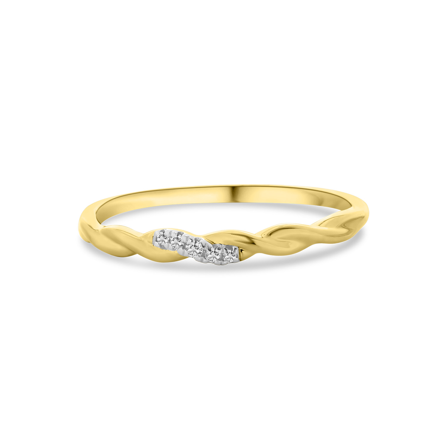 Geelgouden ring slag met diamanten R404-RG50191-Y