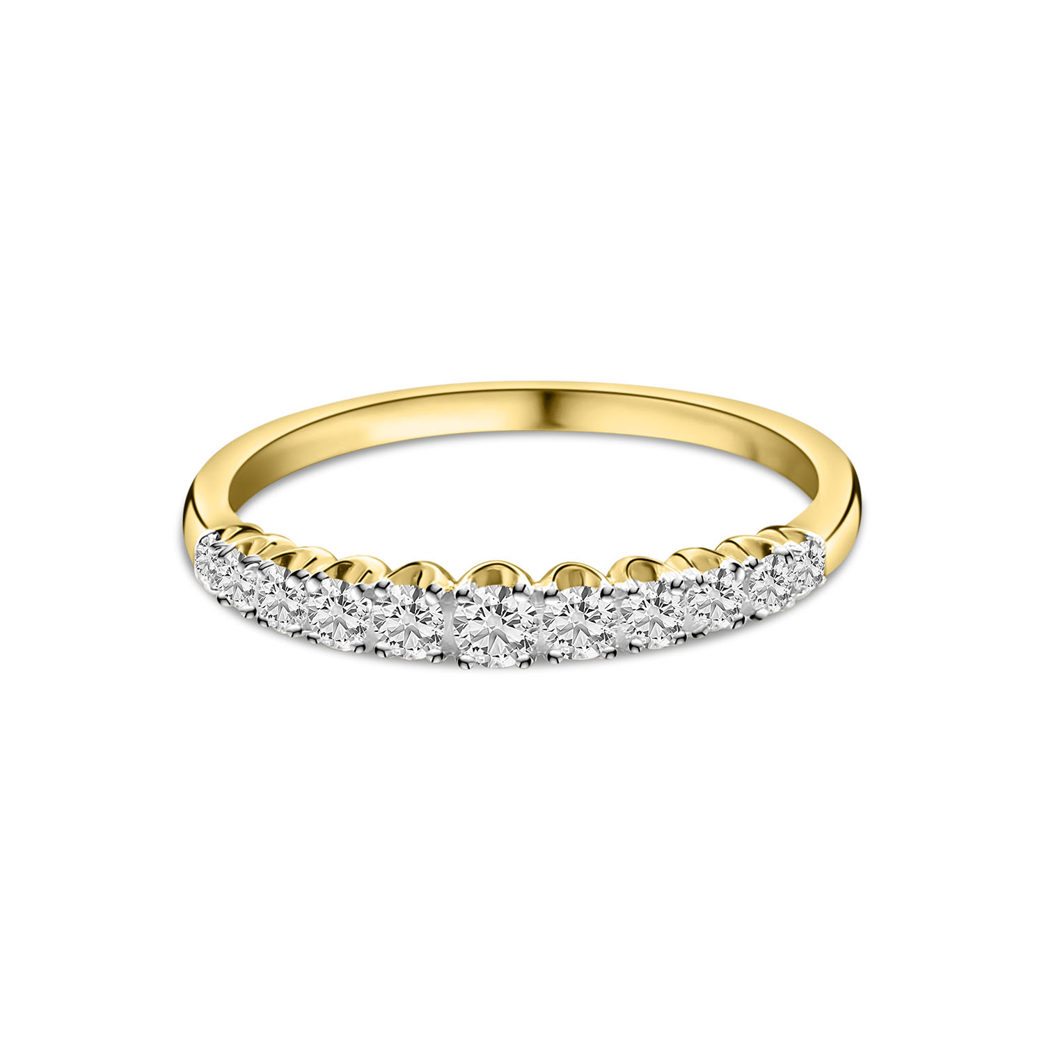 Geelgouden ring met lab grown diamanten R138-RG63602-LG-Y