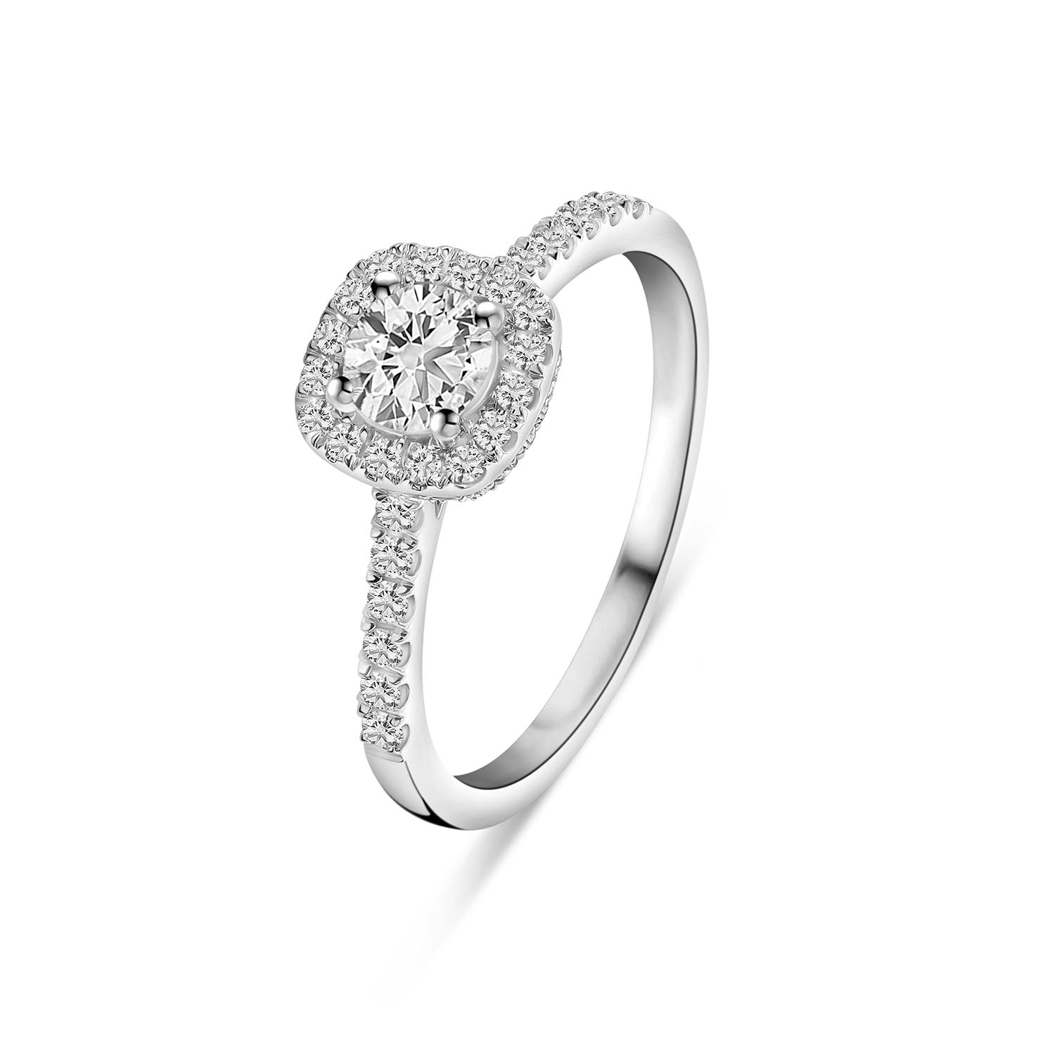 Witgouden ring lab grown diamanten entourage R092-57765R038-LG-W