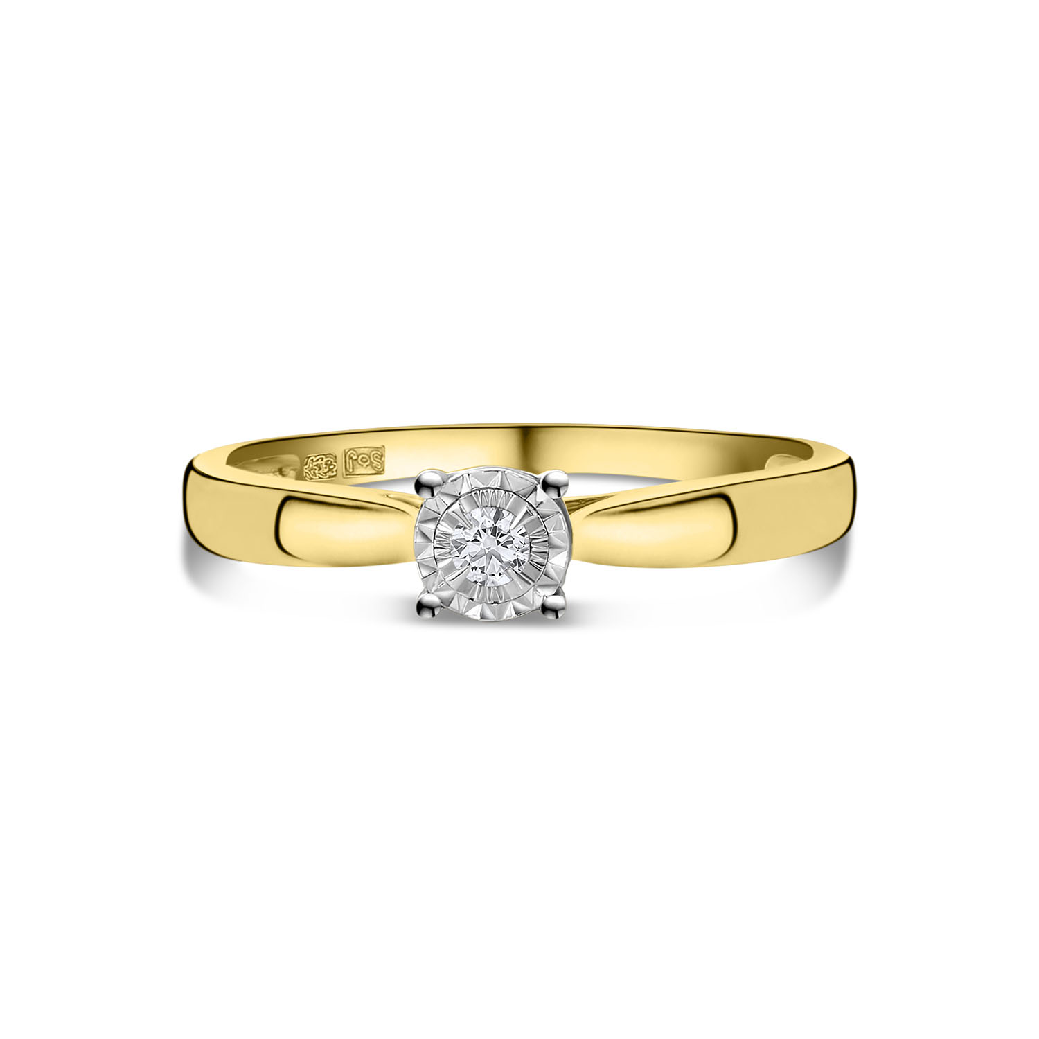 Geelgouden ring met diamant R480-RO010131ADI-YW