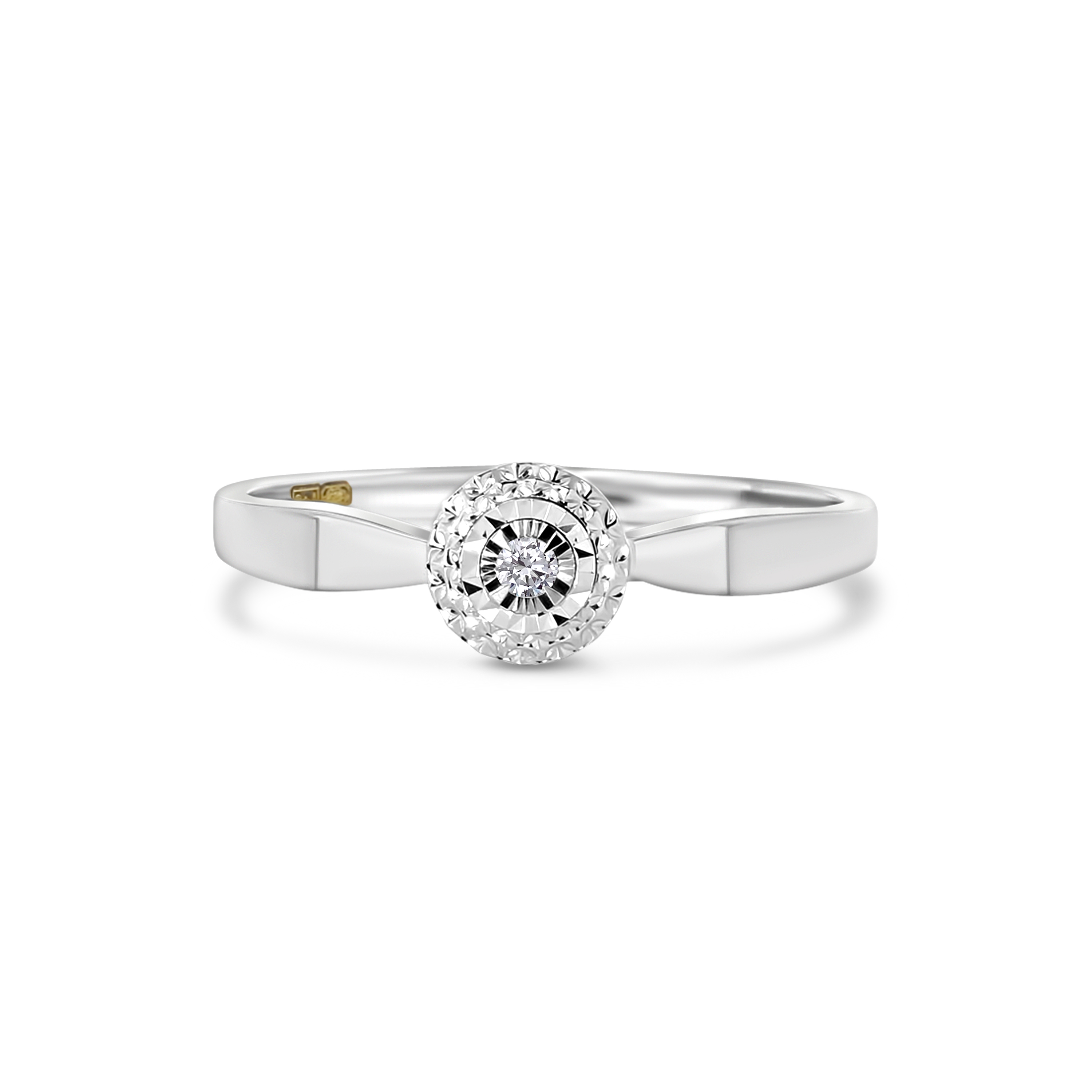 Witgouden miracle ring met diamant R480-RG010162ADI-W