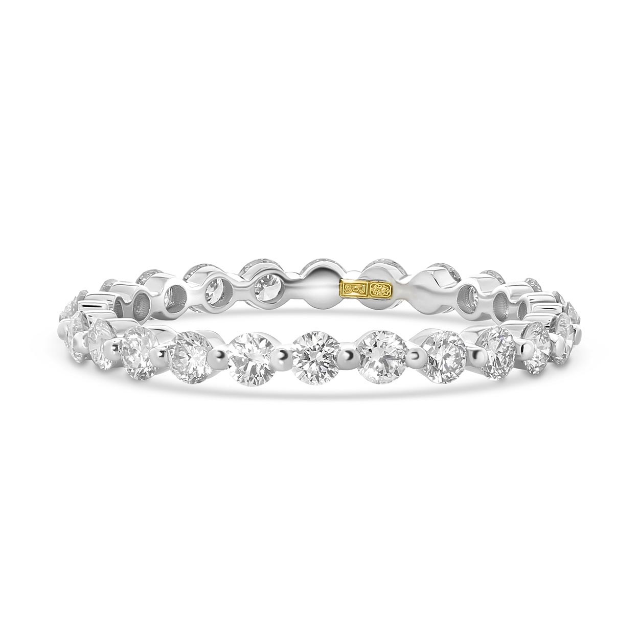 Witgouden eternity ring met lab grown diamanten R480-RDF21472004-LG-W