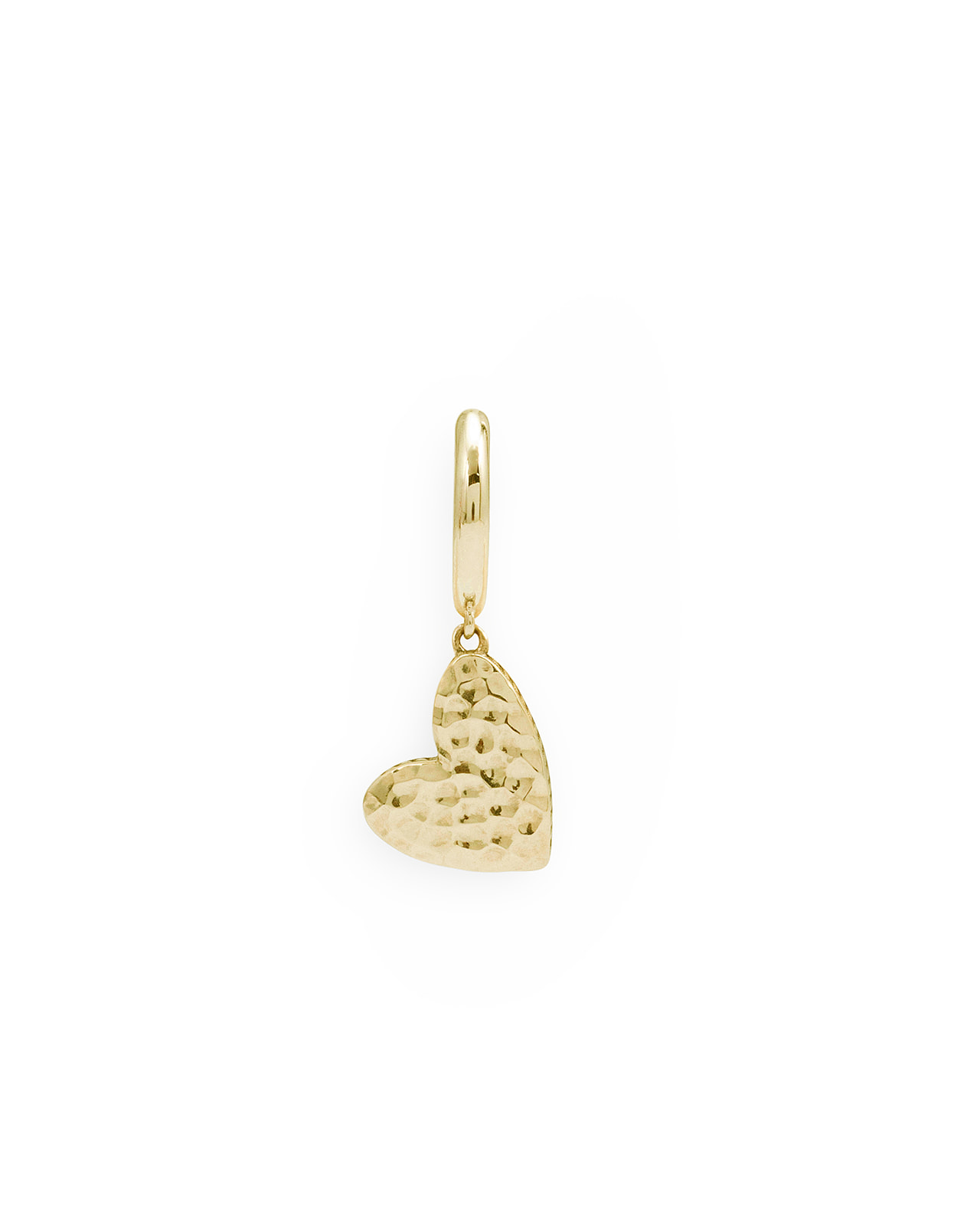 Oorring Heart enkel stuk gold plated - 916 ONE