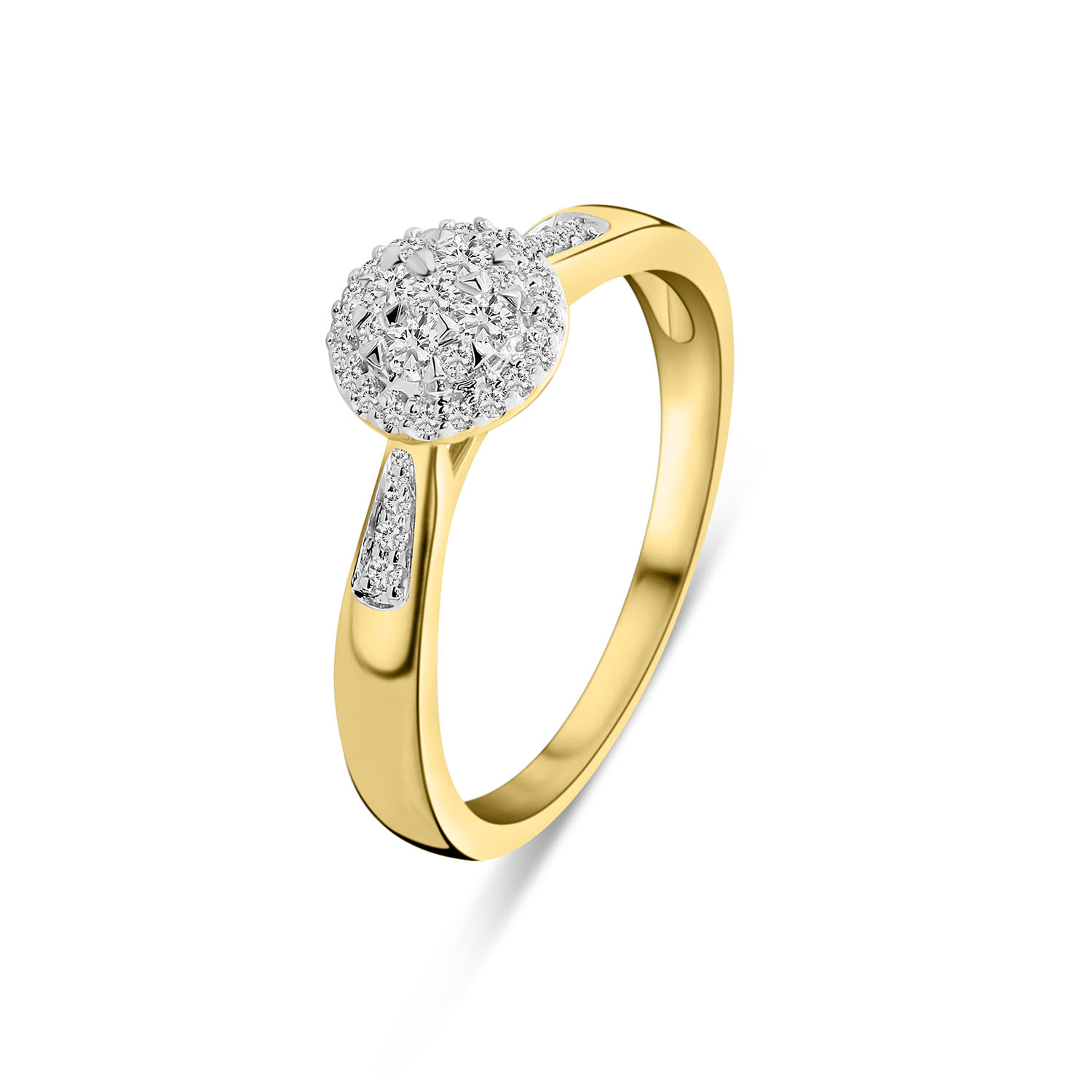 Geelgouden ring met diamanten R138-RG88441-Y