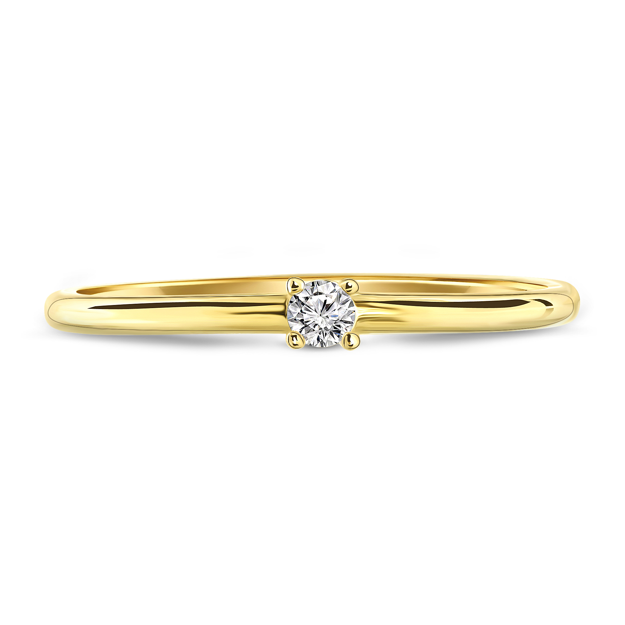 Geelgouden ring met zirkonia R173-02CA604