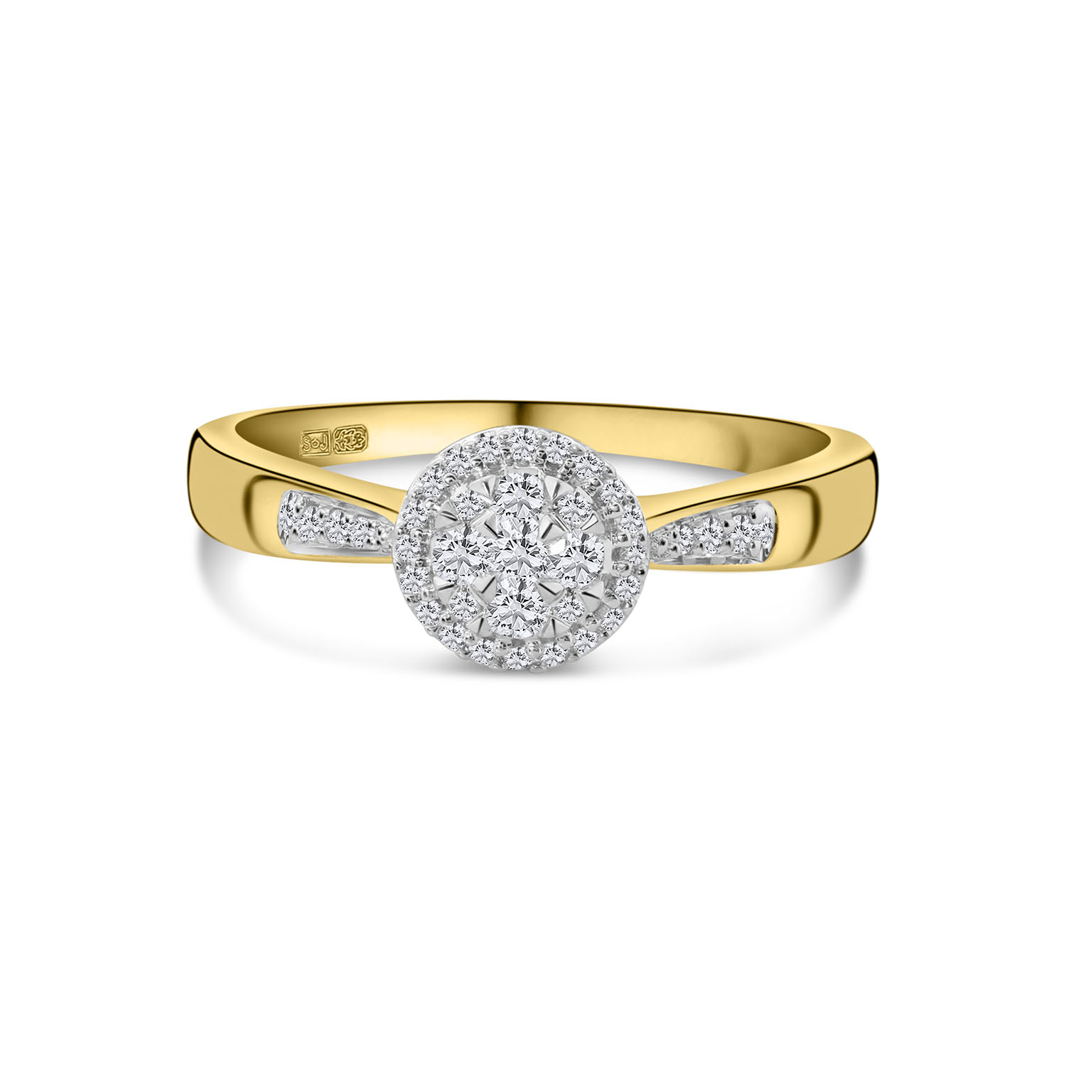 Geelgouden ring met diamanten R138-RG88441-Y