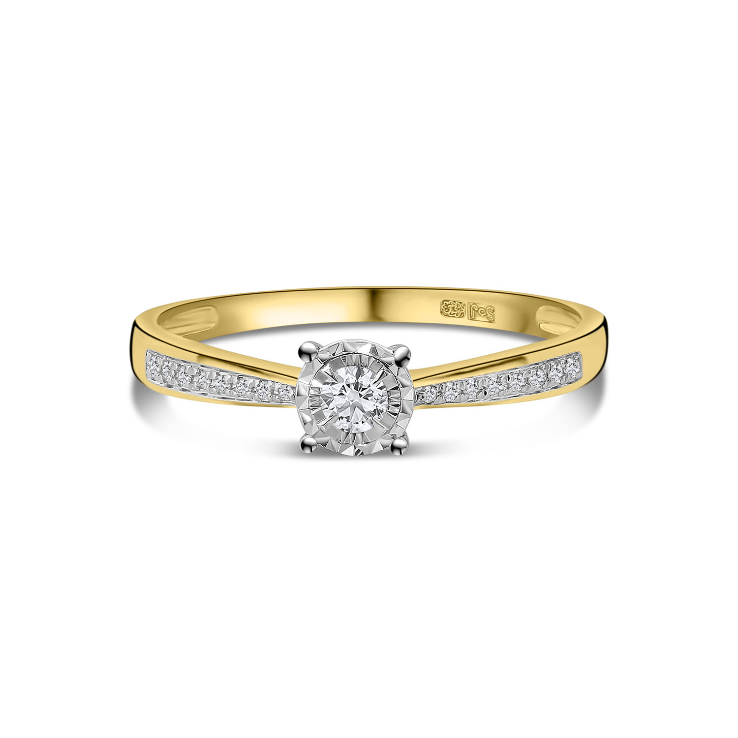 Geelgouden ring met diamanten R480-RG010083ADI-YW