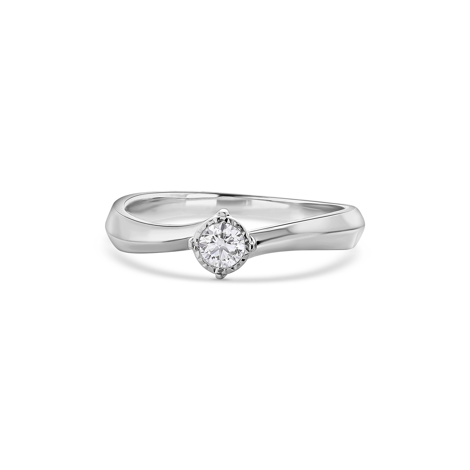 Witgouden solitaire ring met lab grown diamant R138-RG63793-CV-015-W