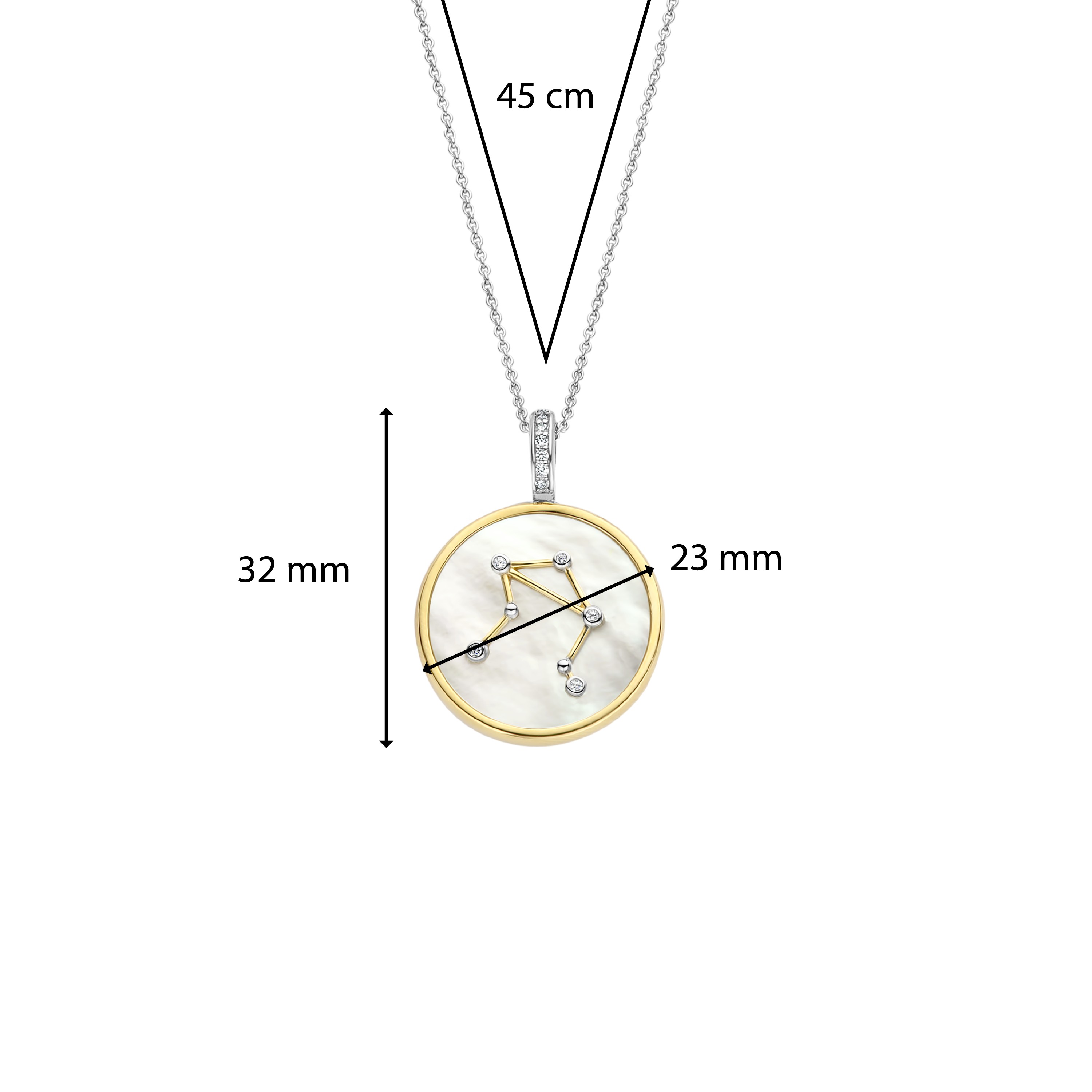 Ketting met Weegschaal sterrenbeeld hanger 6826LI