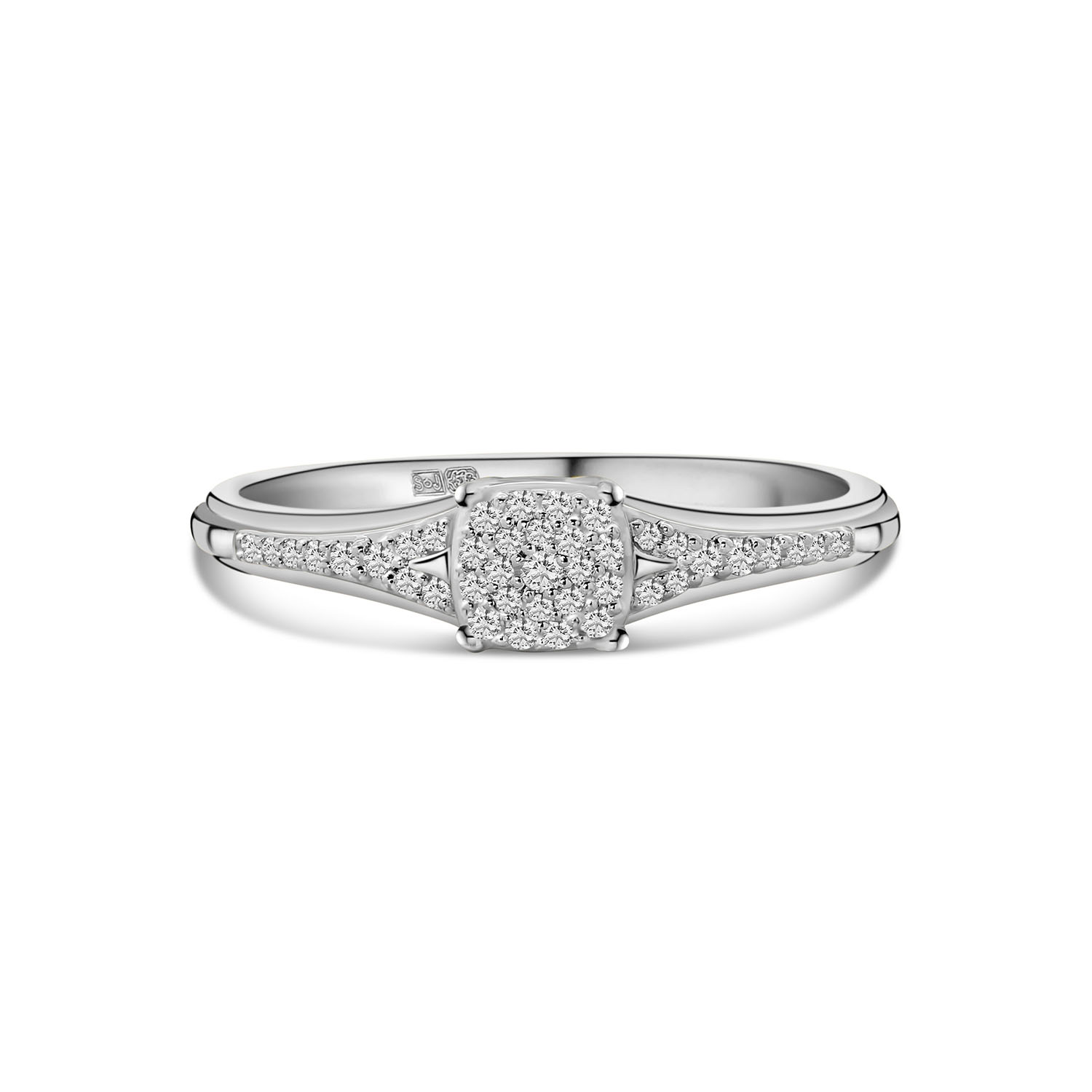 Witgouden diamanten ring R138-RG84408-W