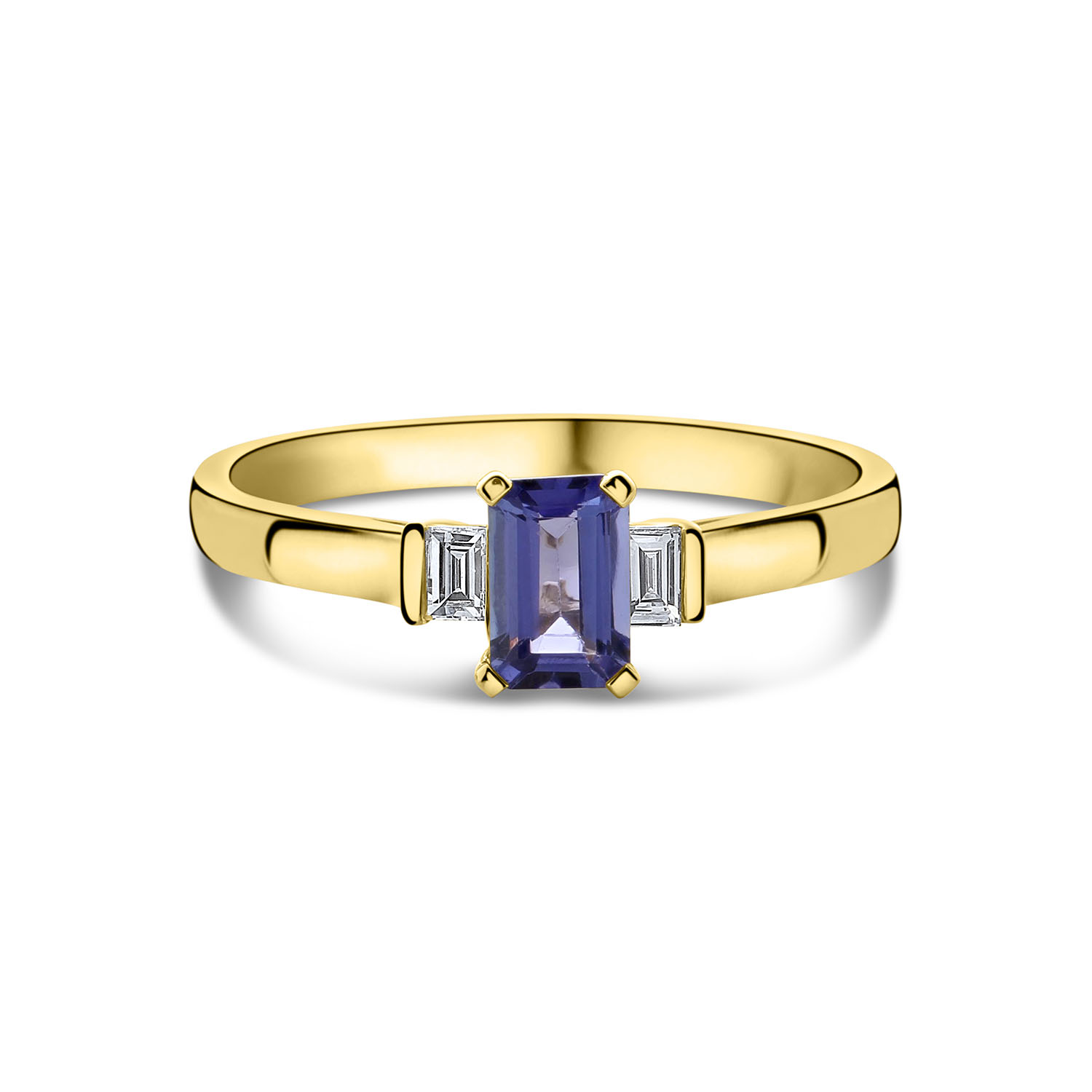 Geelgouden ring tanzaniet diamant R092-62568R001-TN-Y