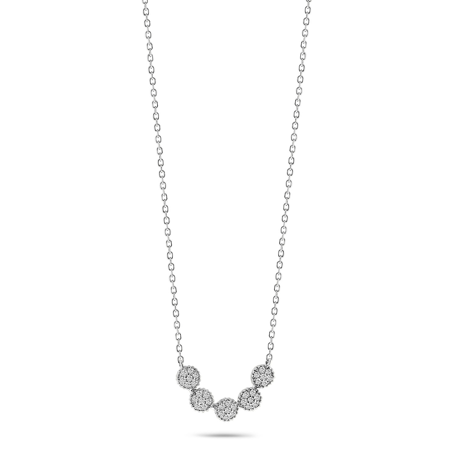 Witgouden ketting met diamant N138-PD29742-W